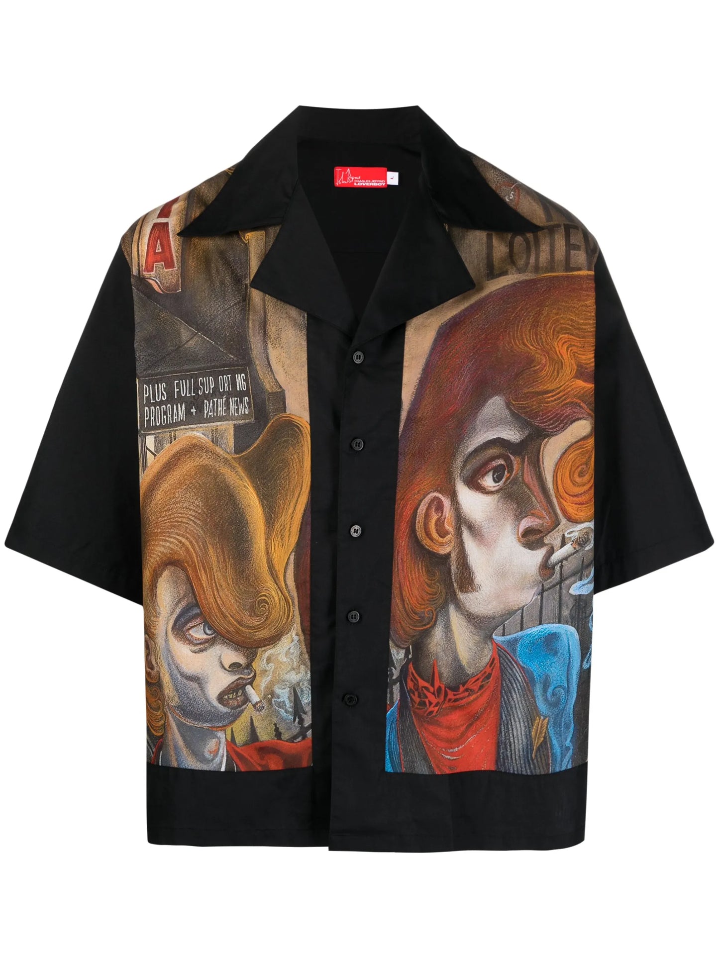 illustration-print organic-cotton shirt