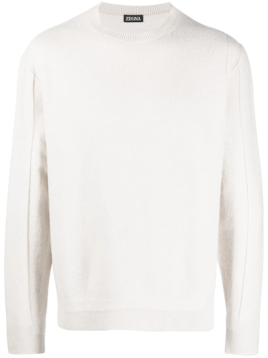 crew-neck wool-blend jumper