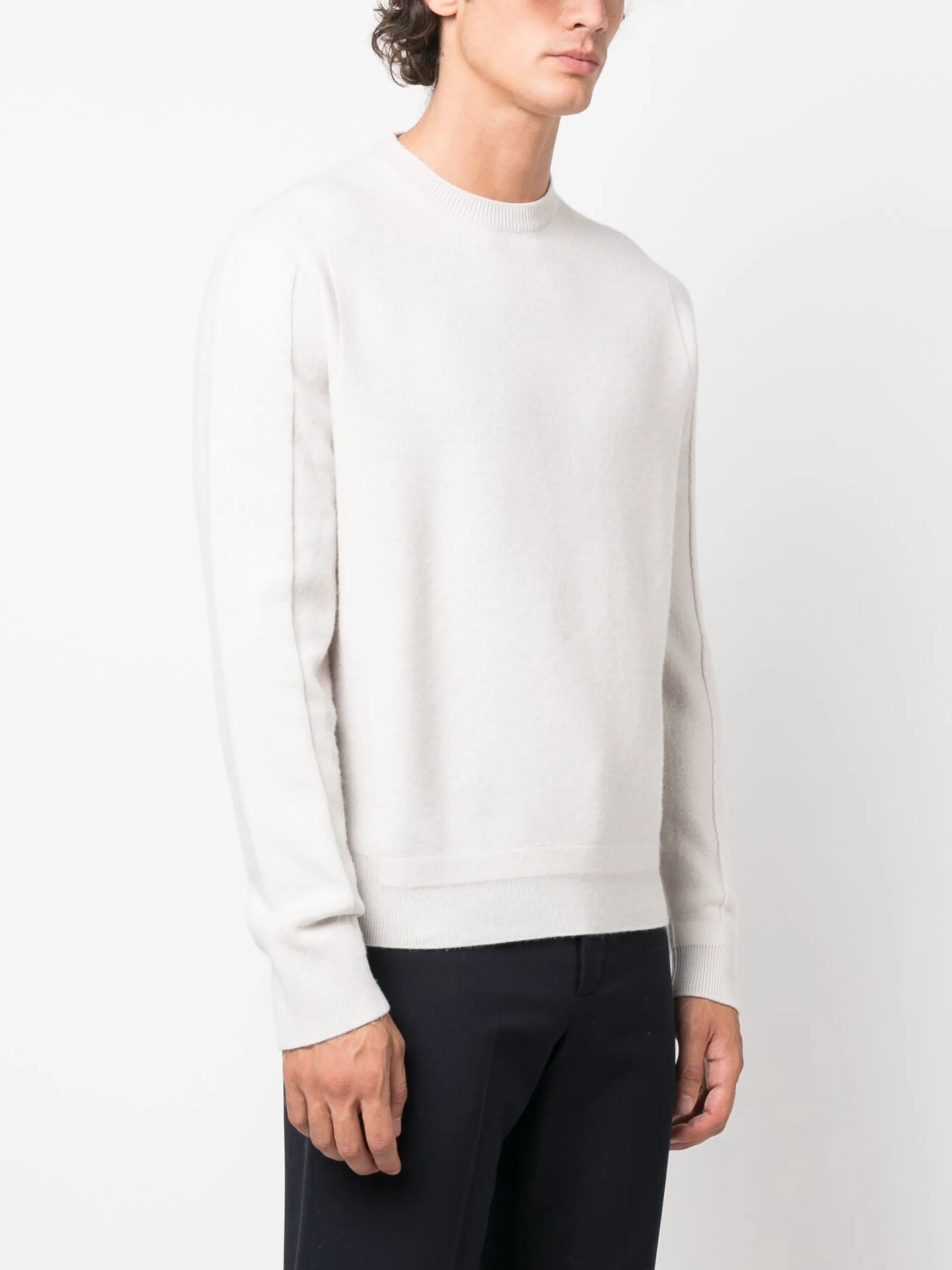 crew-neck wool-blend jumper