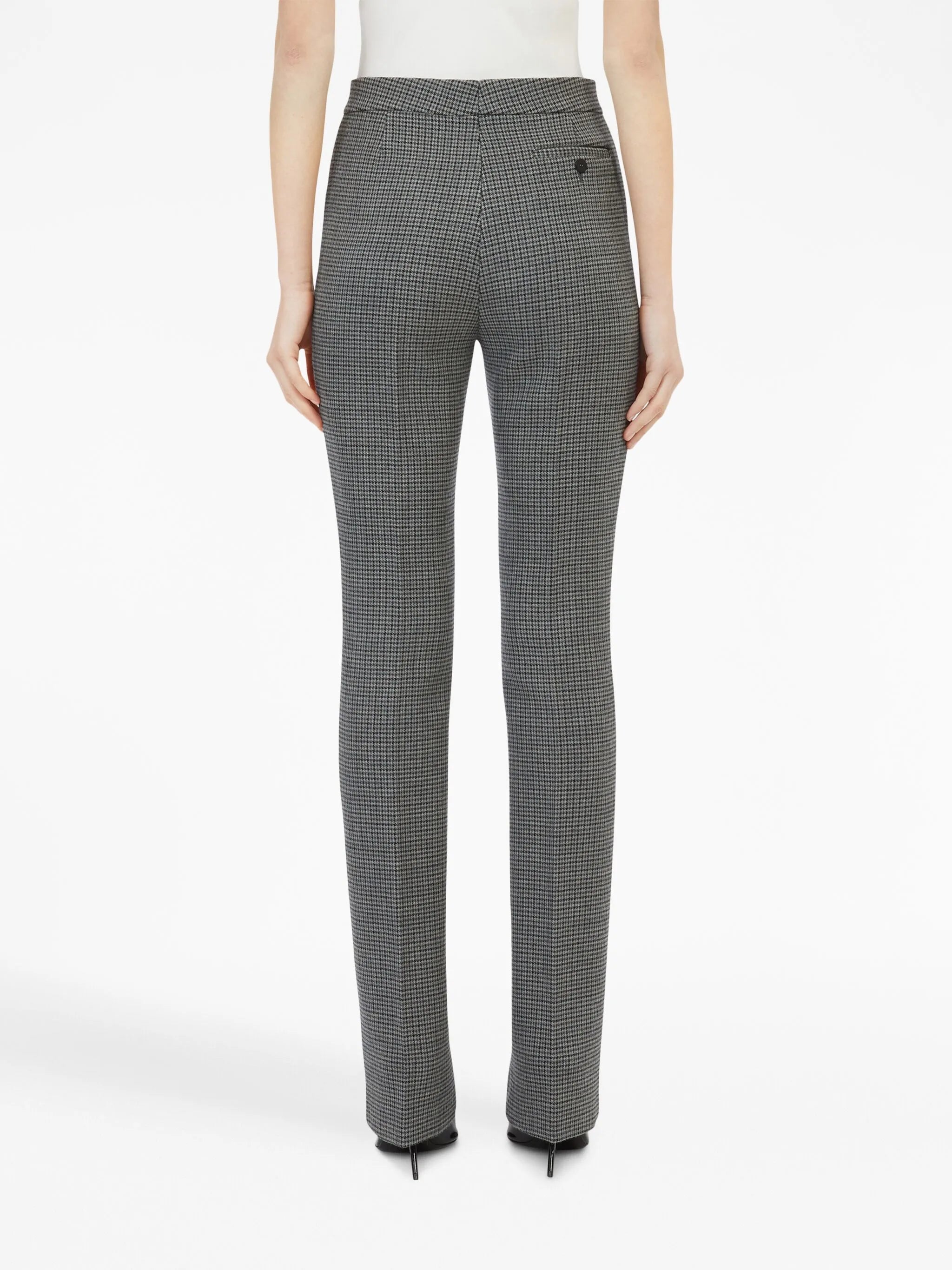wool straight-leg tailored trousers