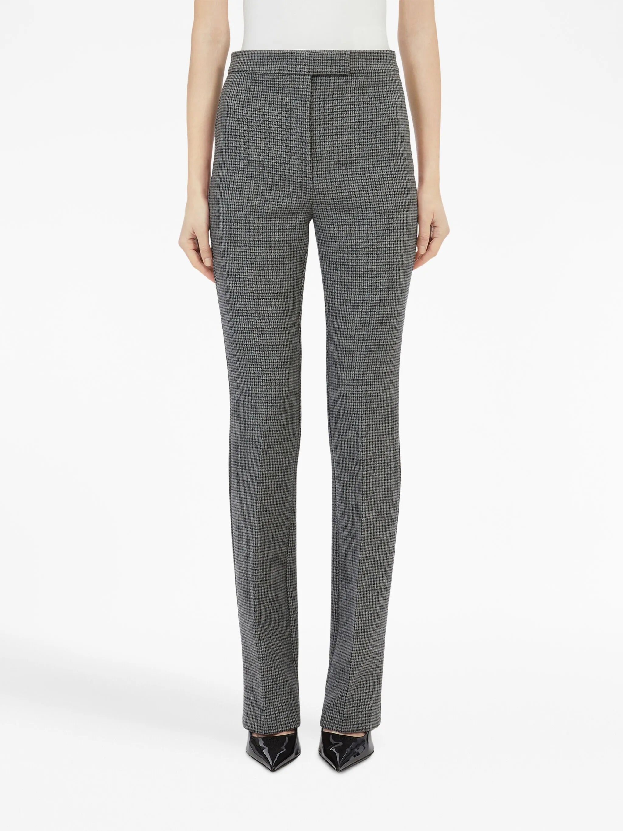 wool straight-leg tailored trousers