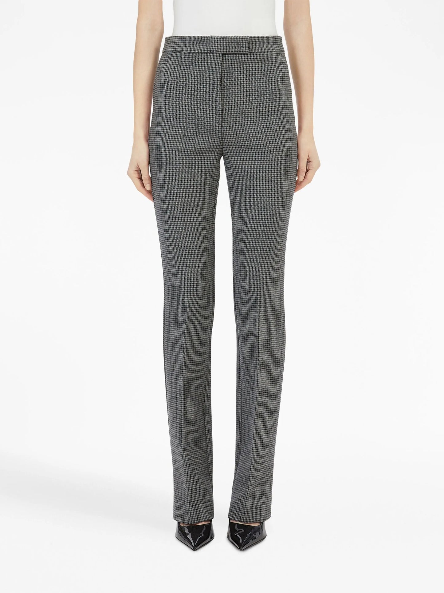 wool straight-leg tailored trousers