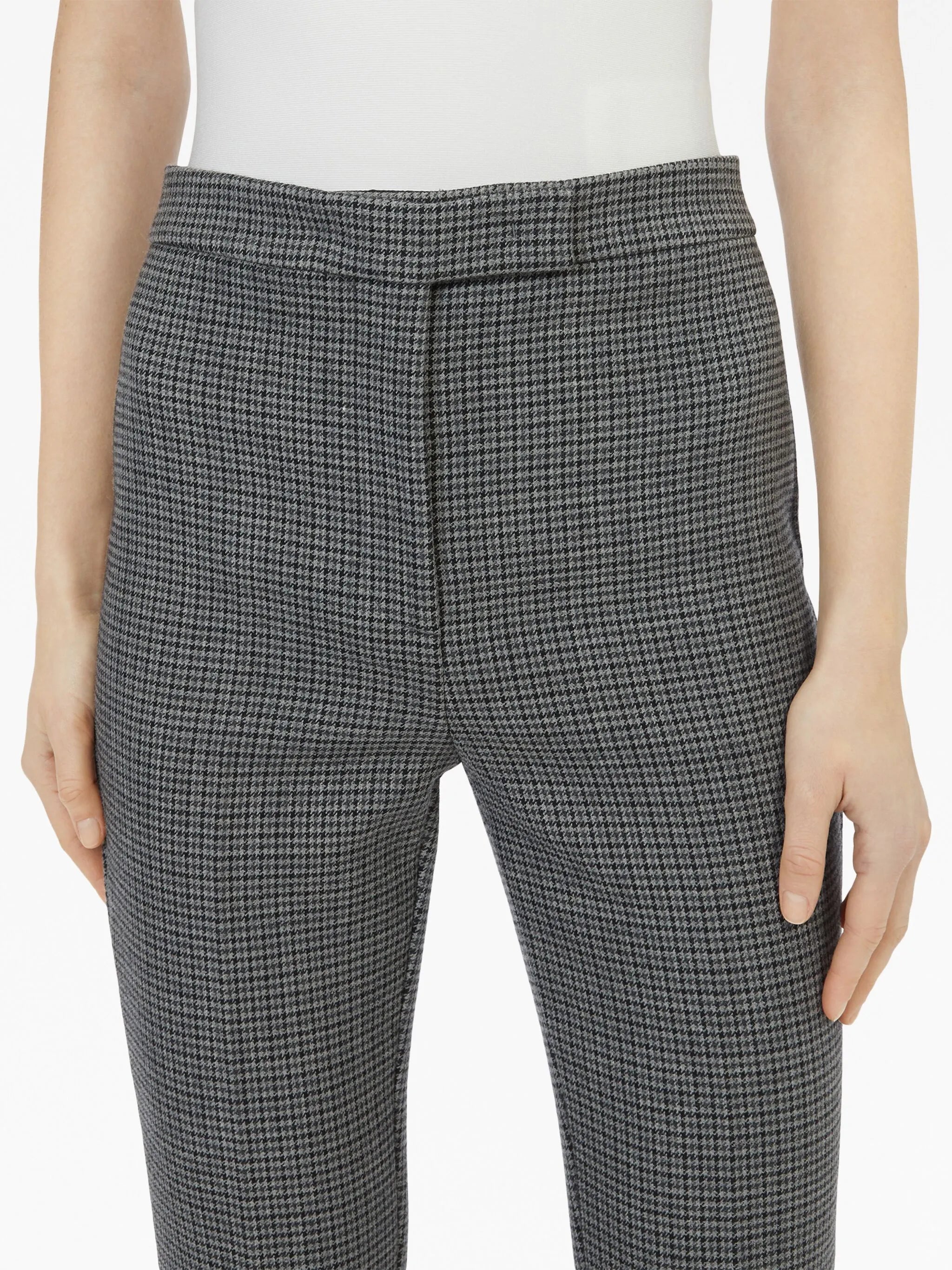 wool straight-leg tailored trousers