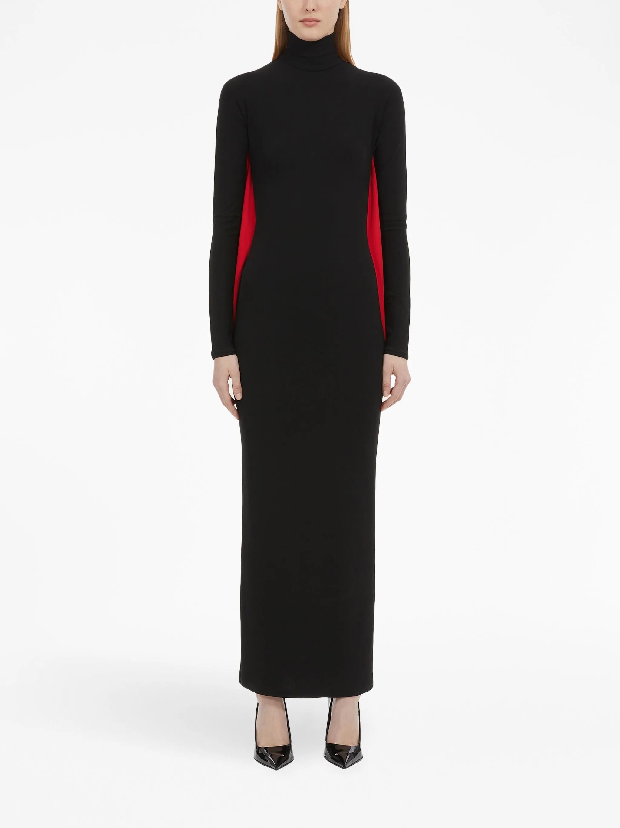 Batwing long-sleeve long dress