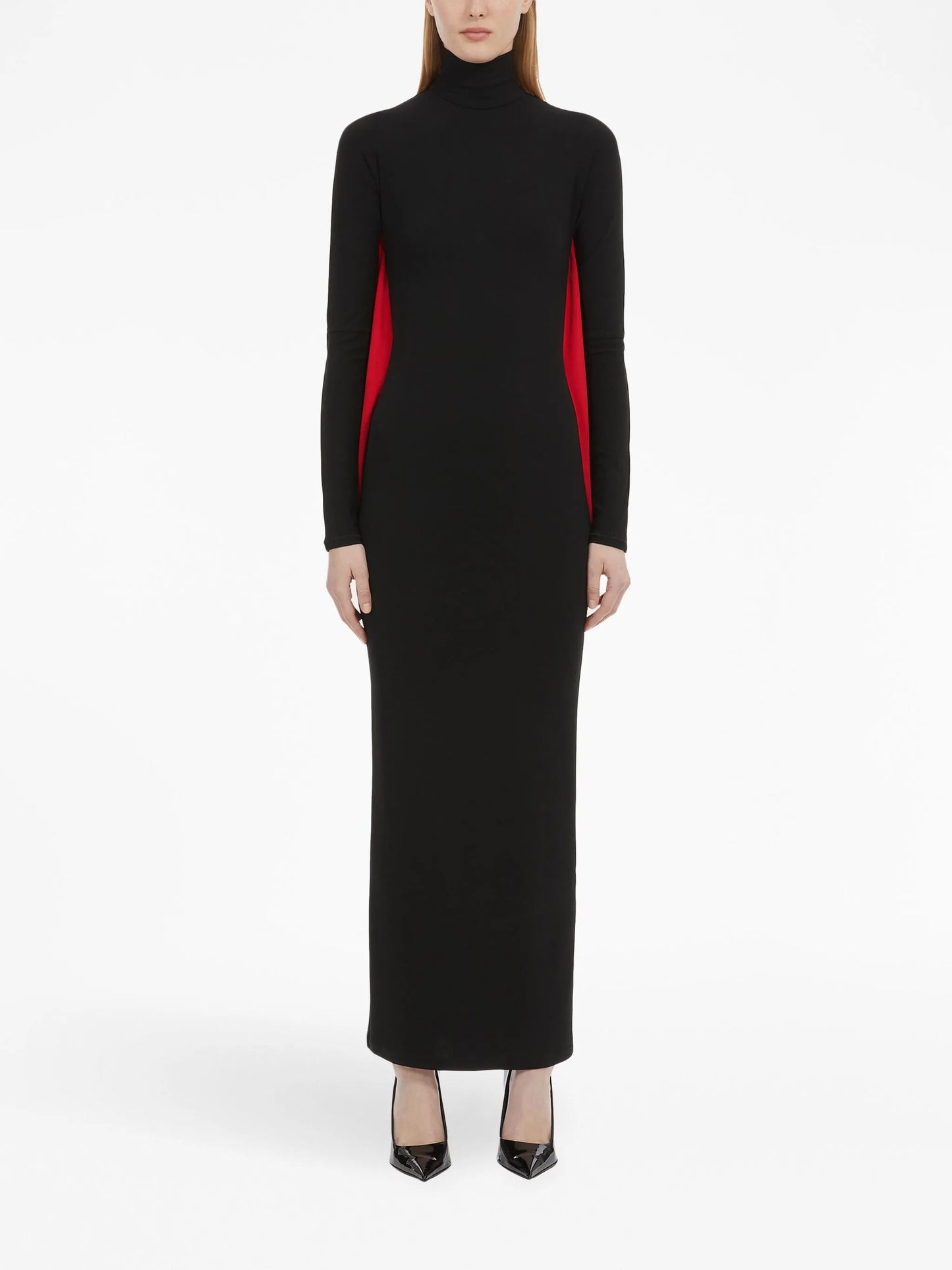 Batwing long-sleeve long dress
