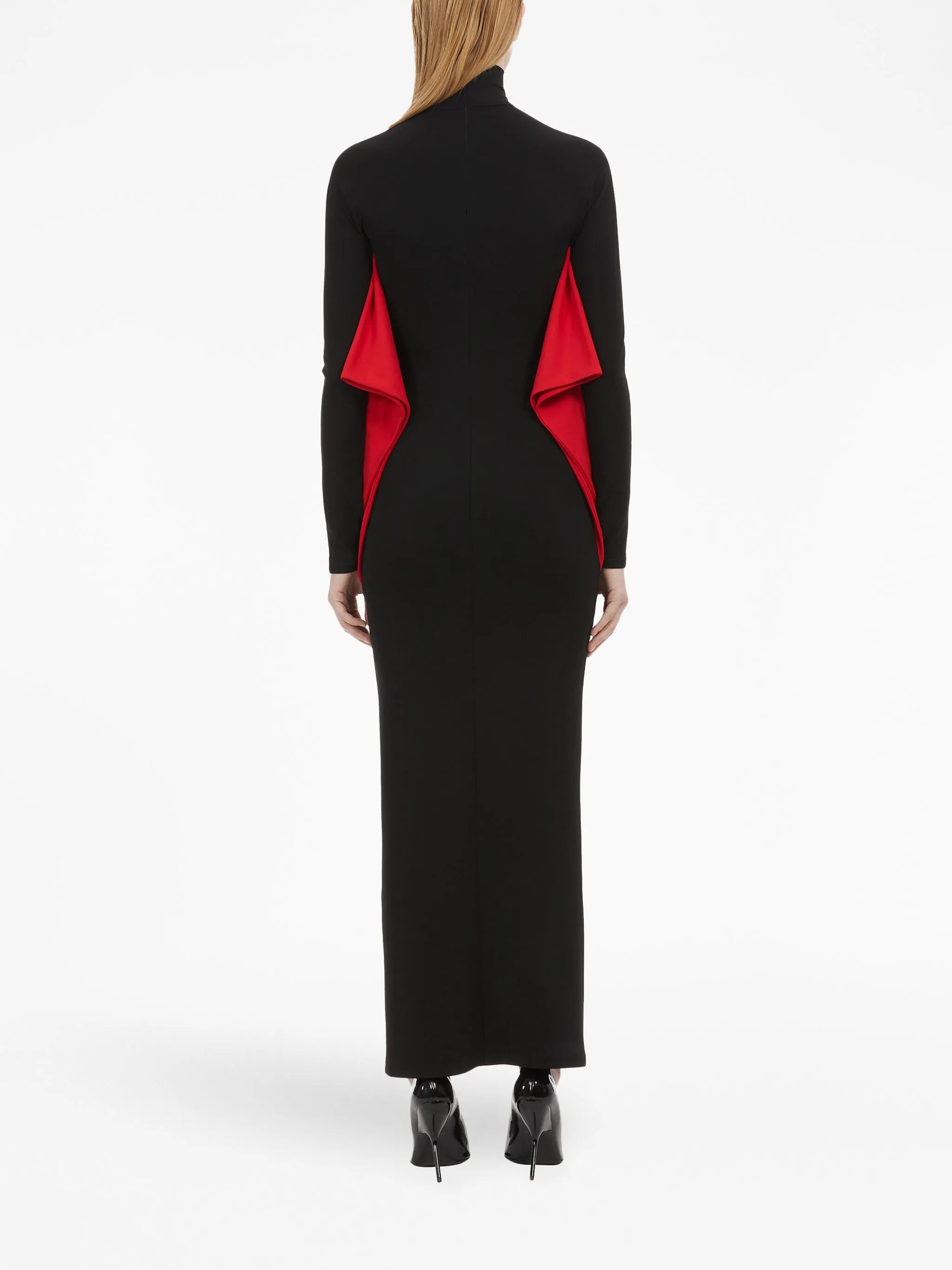 Batwing long-sleeve long dress