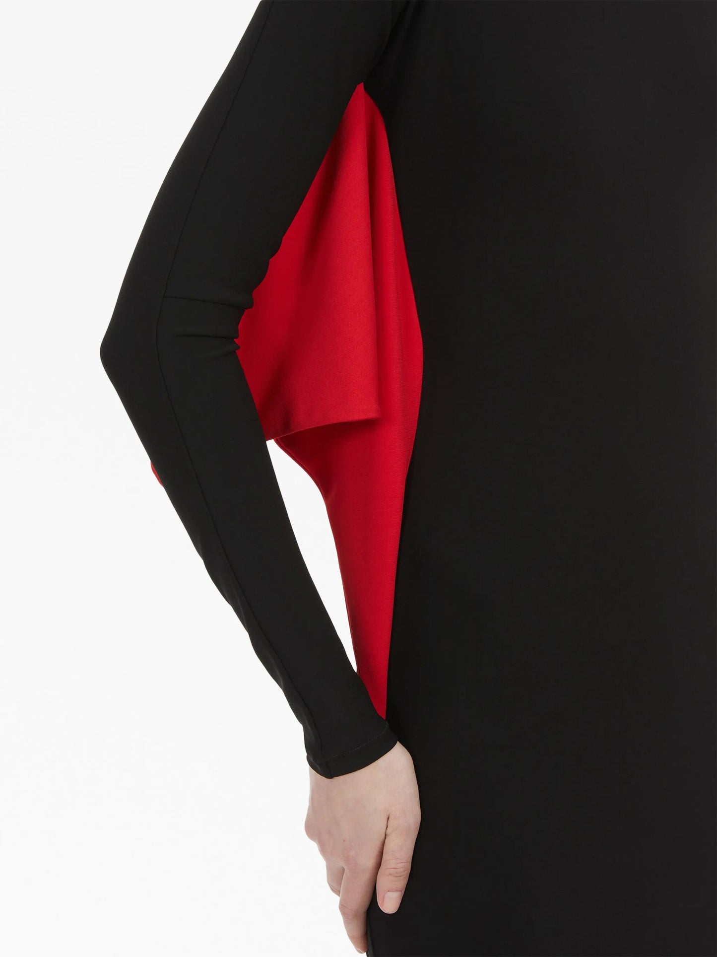 Batwing long-sleeve long dress