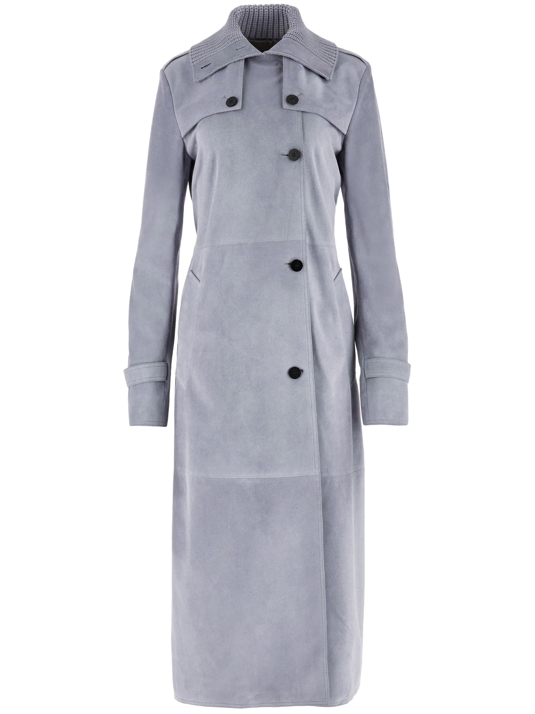 belted suede coat