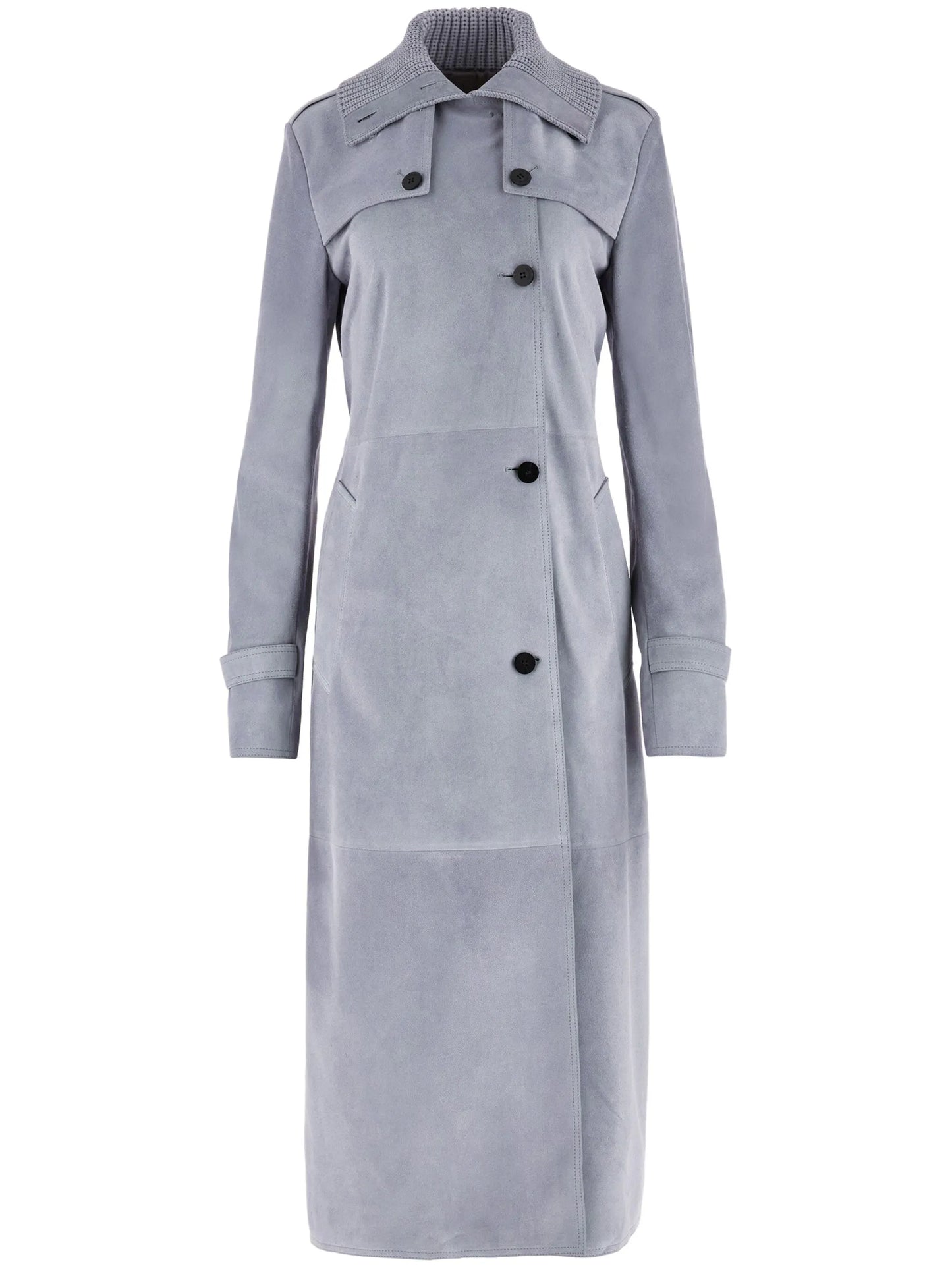 belted suede coat