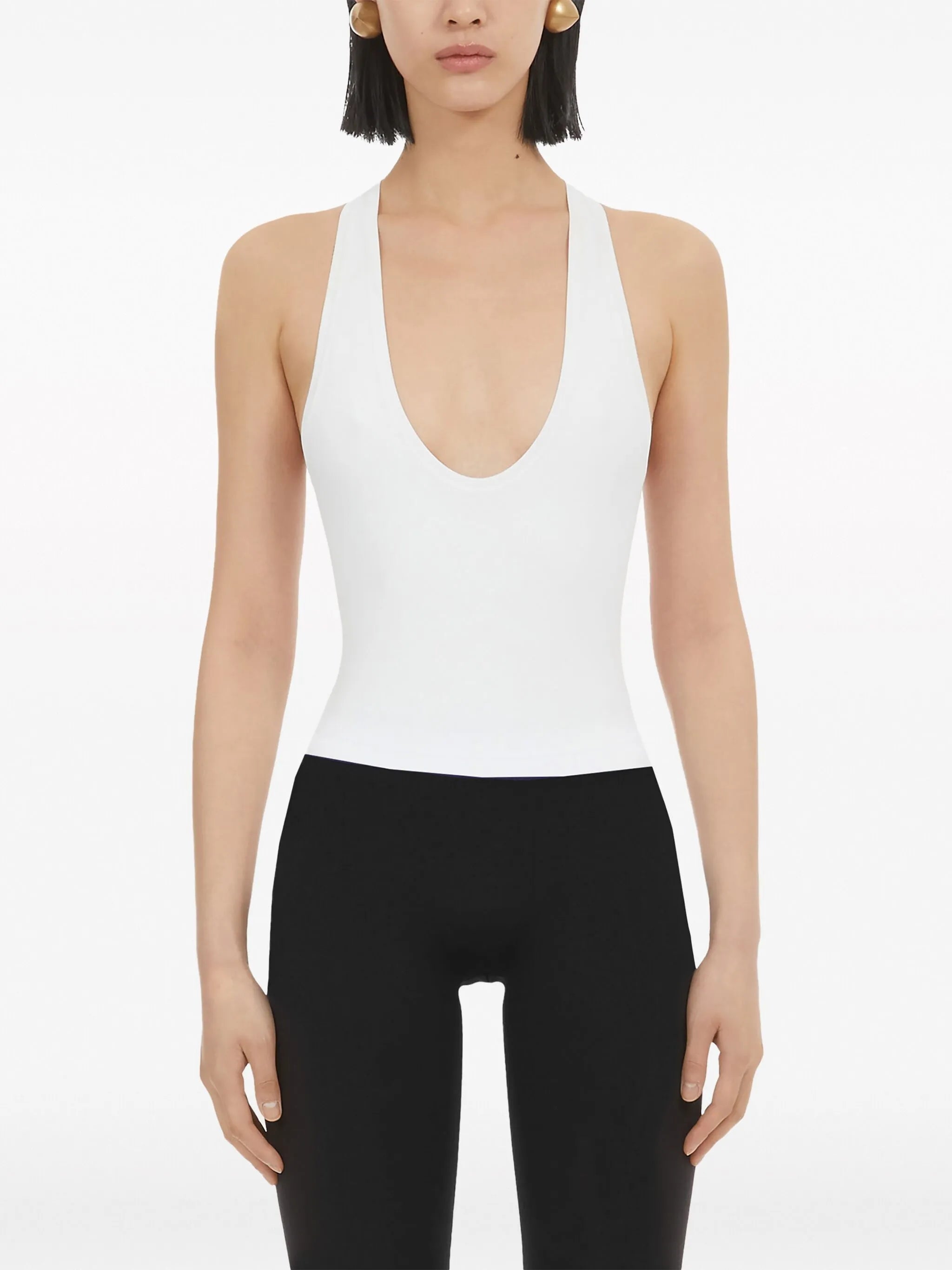 V-neck racerback tank top