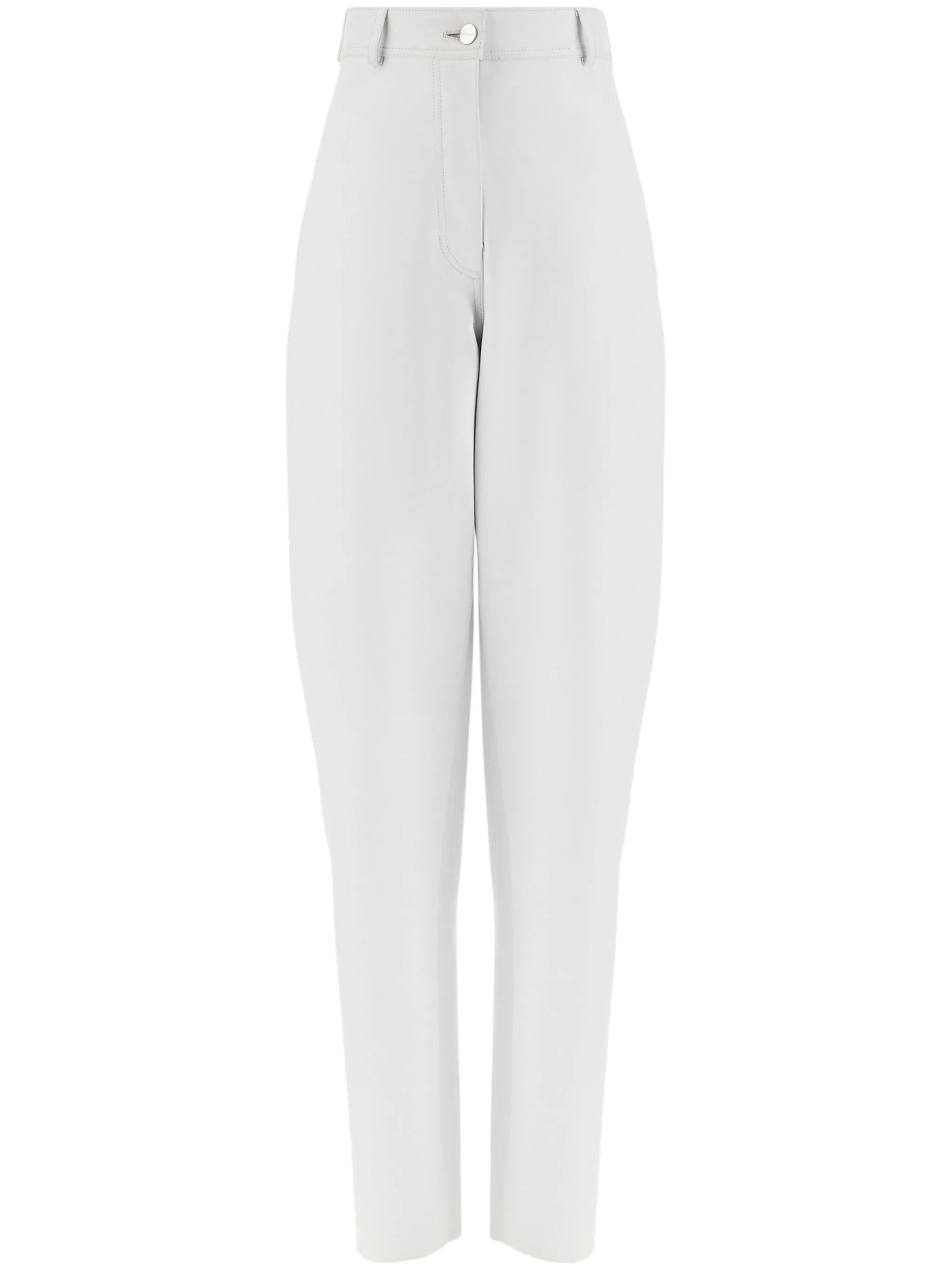 leather tapered trousers