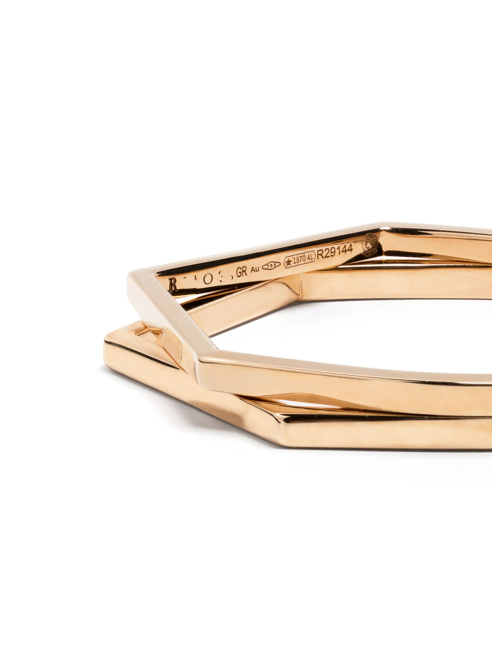 18kt rose gold Antifer hoop earring