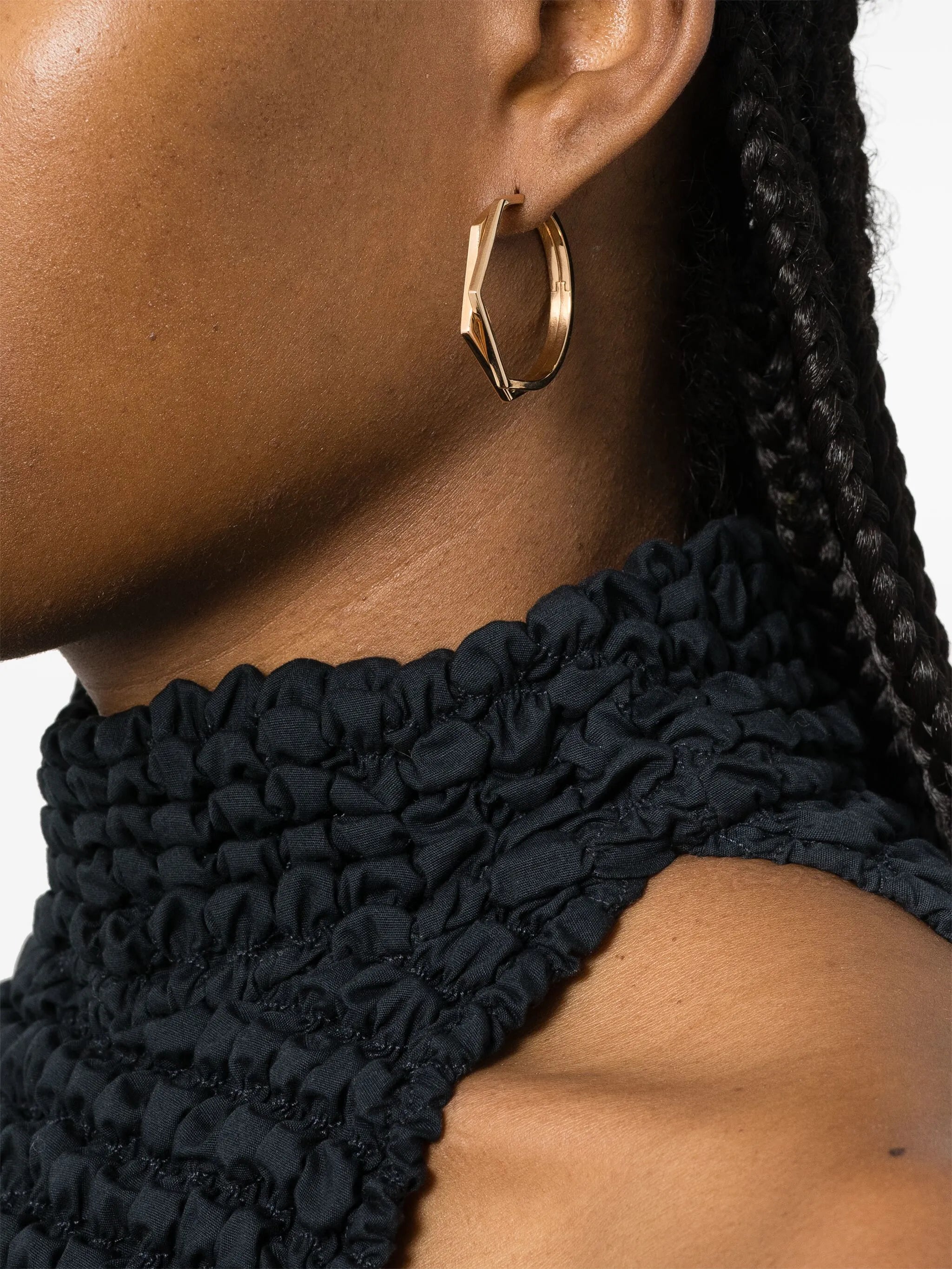 18kt rose gold Antifer hoop earring