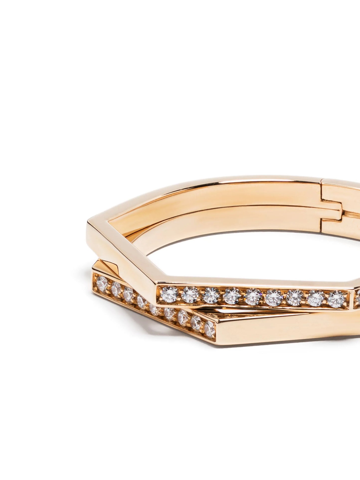 18kt rose gold Antifer diamond hoop earring