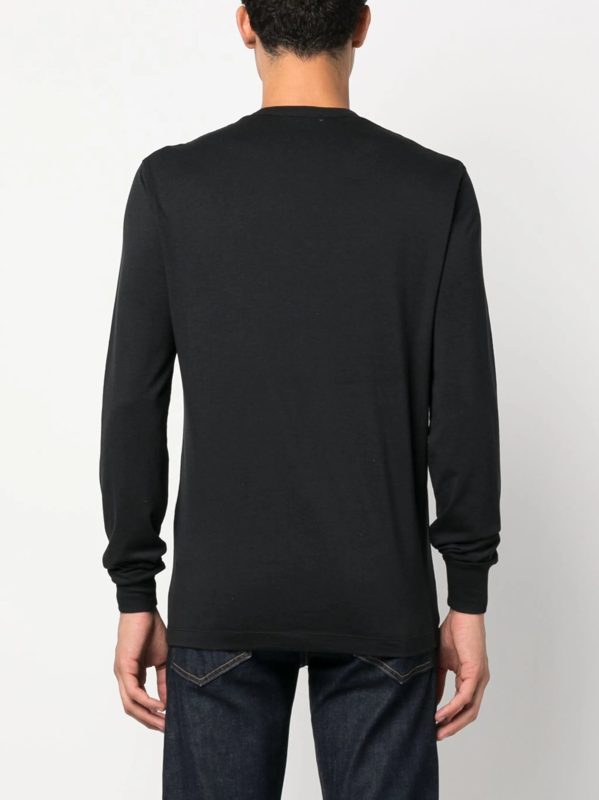 long-sleeve Henley T-shirt