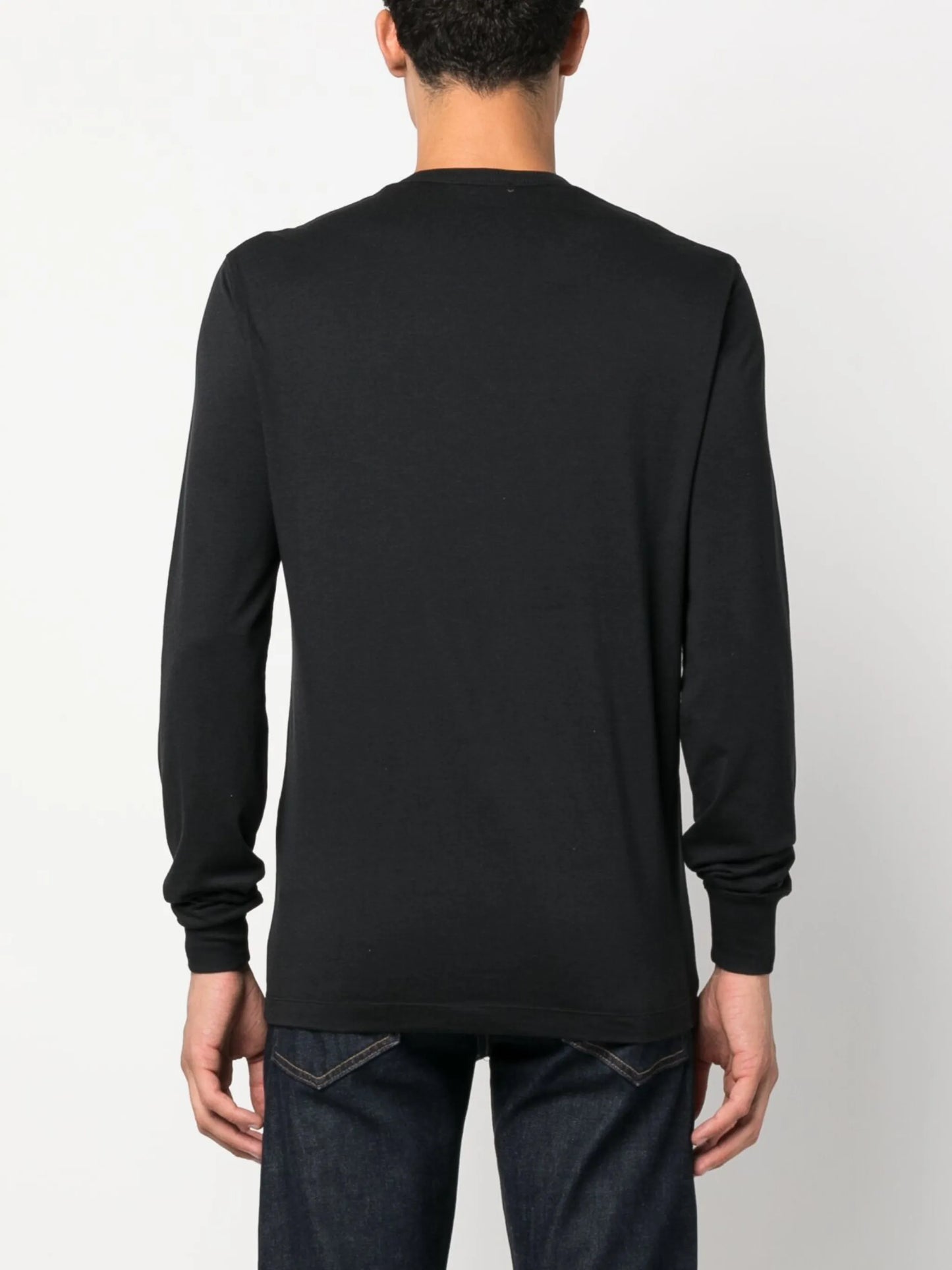 long-sleeve Henley T-shirt
