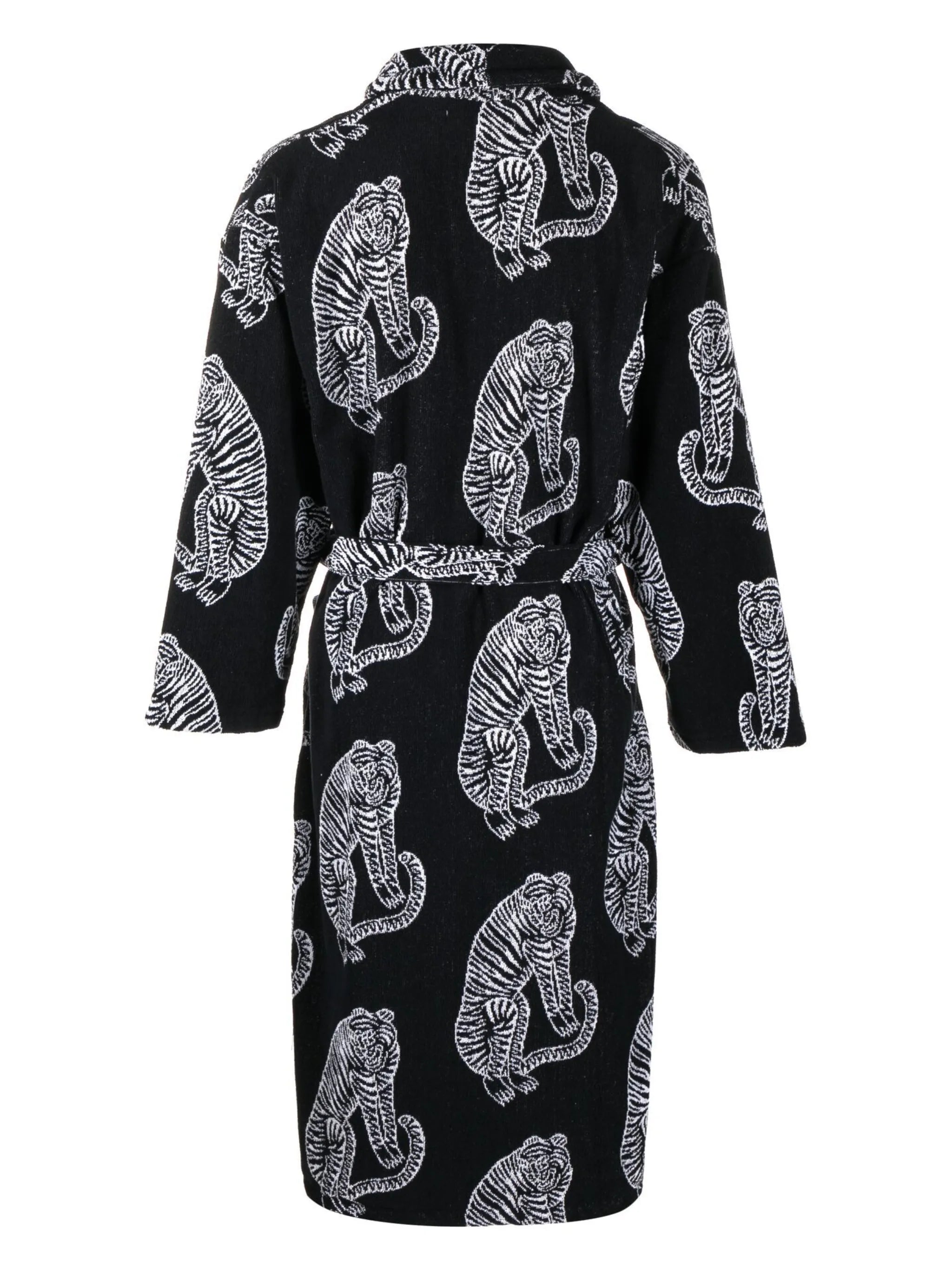 tiger-print bath robe