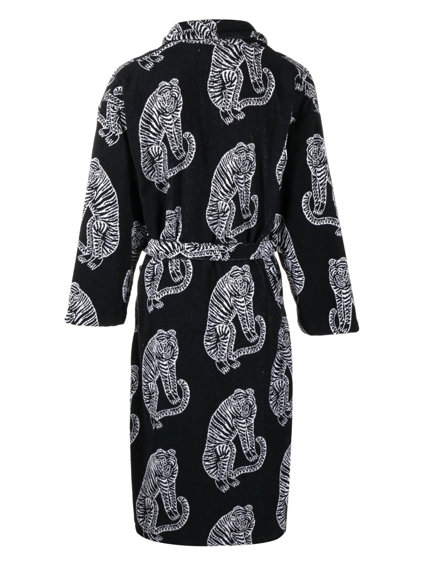 tiger-print bath robe