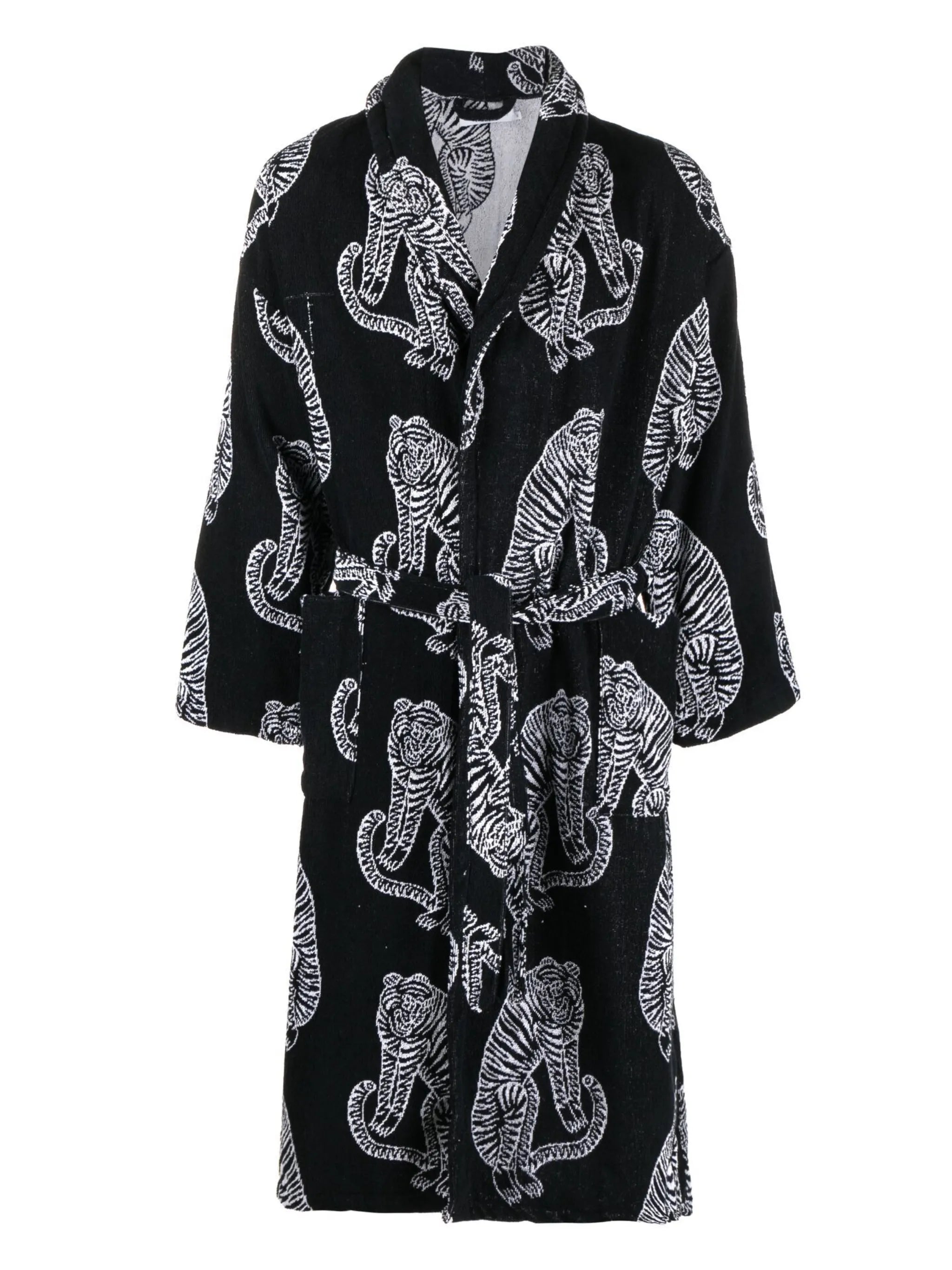 tiger-print bath robe