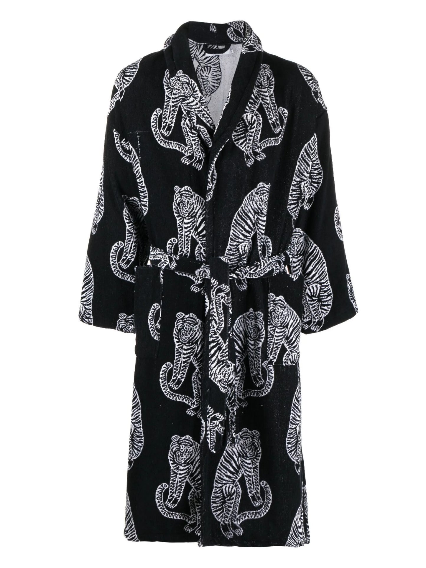 tiger-print bath robe