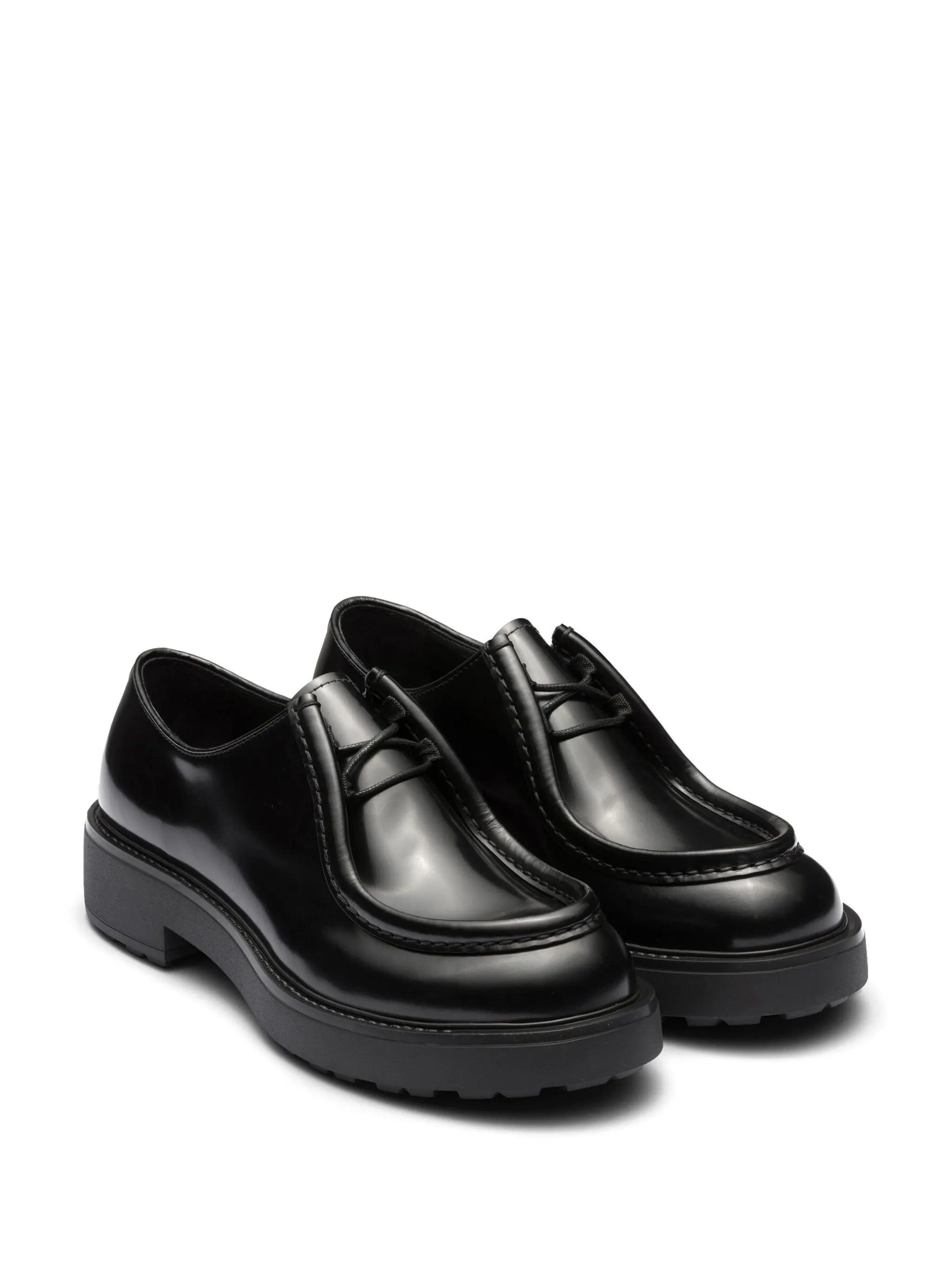 brushed-leather loafers