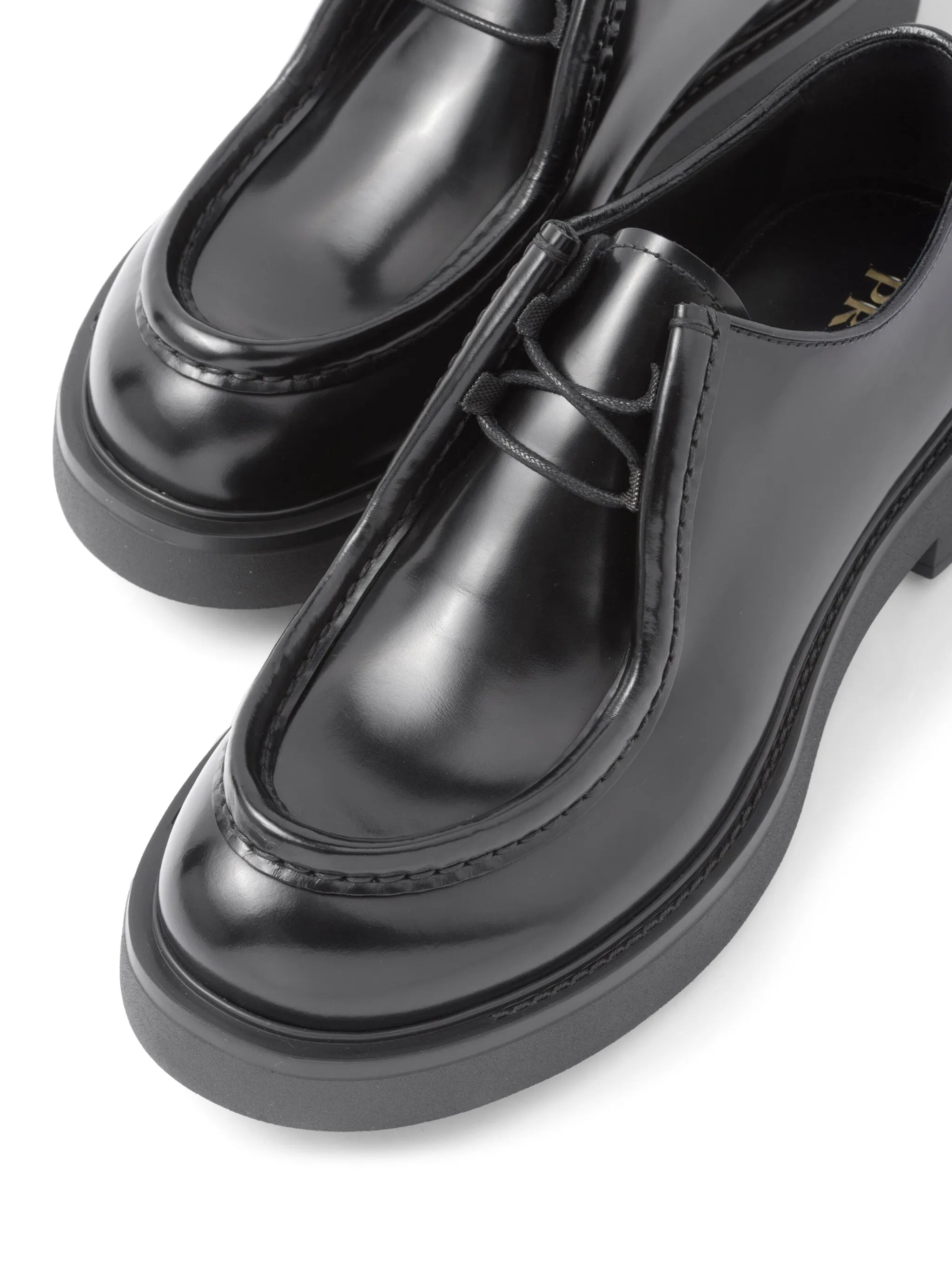 brushed-leather loafers