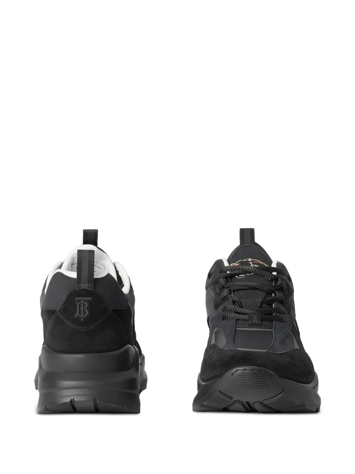 logo-debossed panelled sneakers