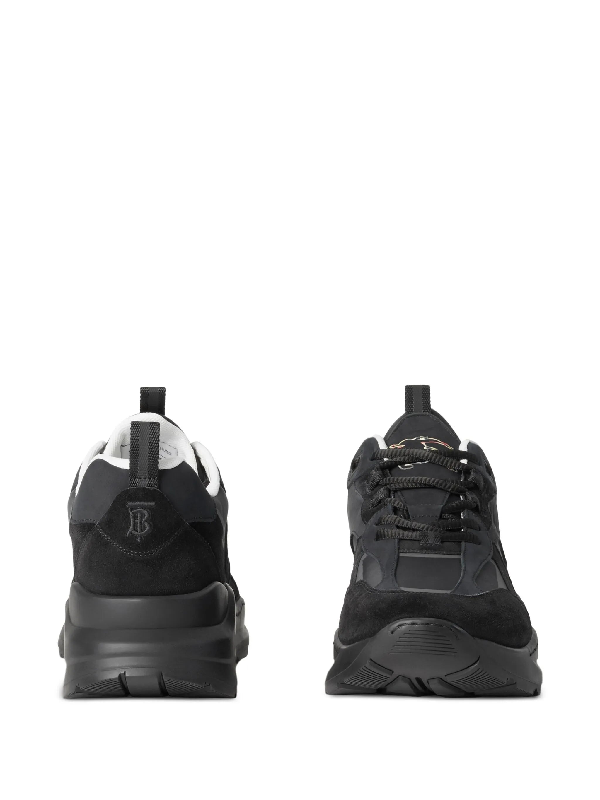 logo-debossed panelled sneakers