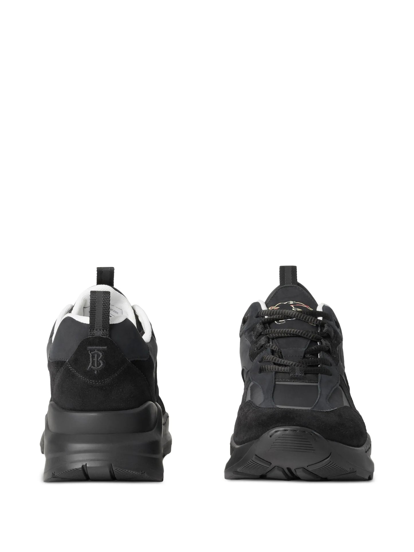 logo-debossed panelled sneakers