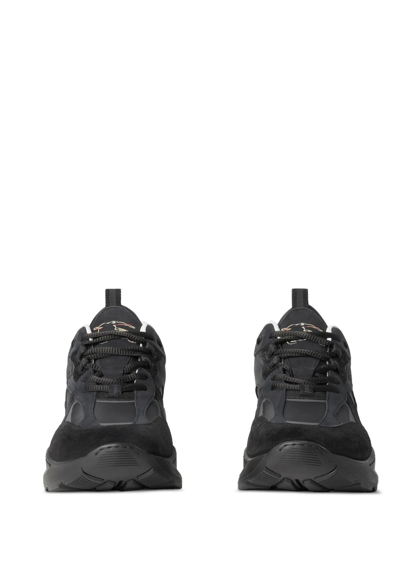 logo-debossed panelled sneakers