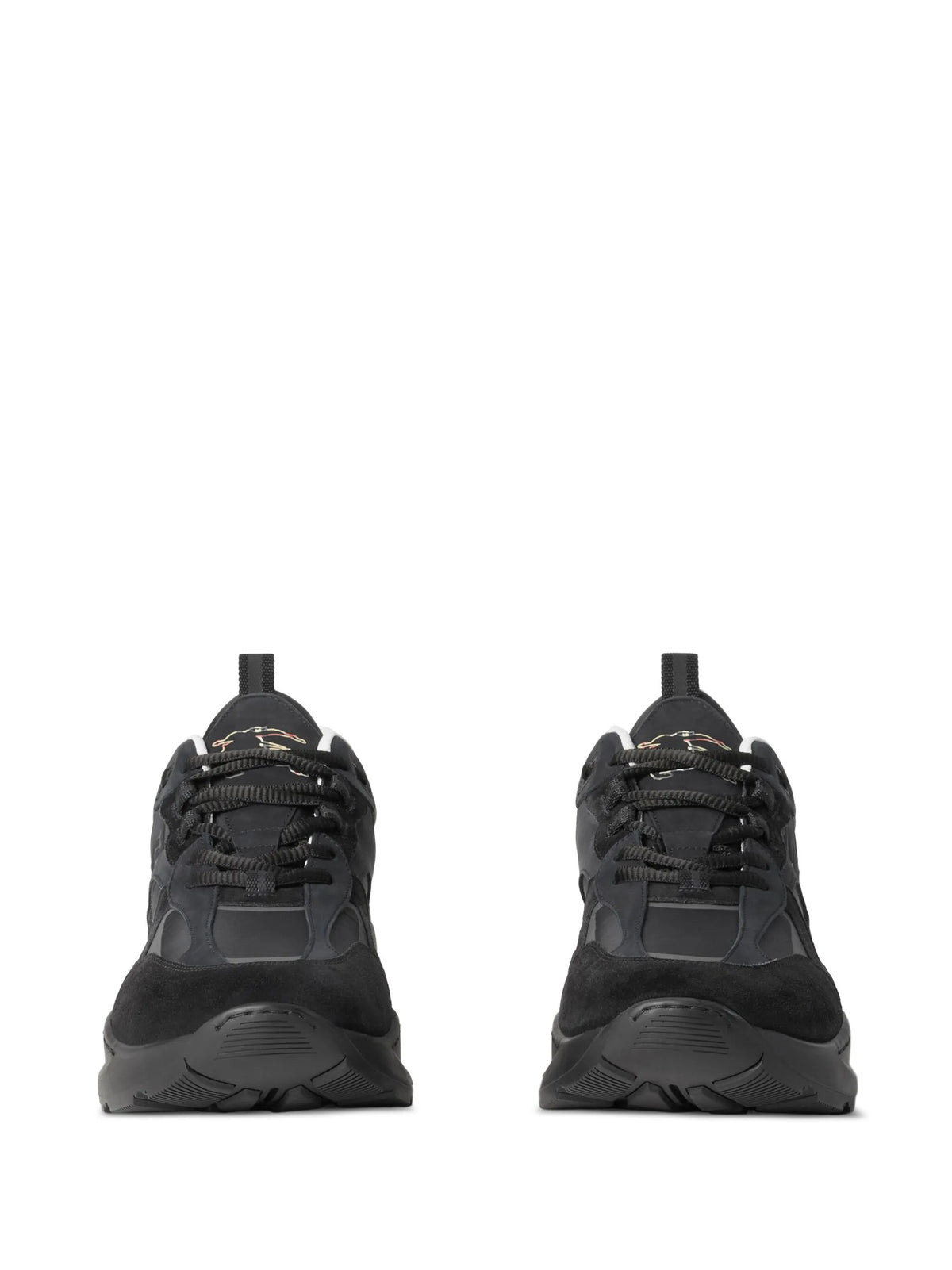 logo-debossed panelled sneakers