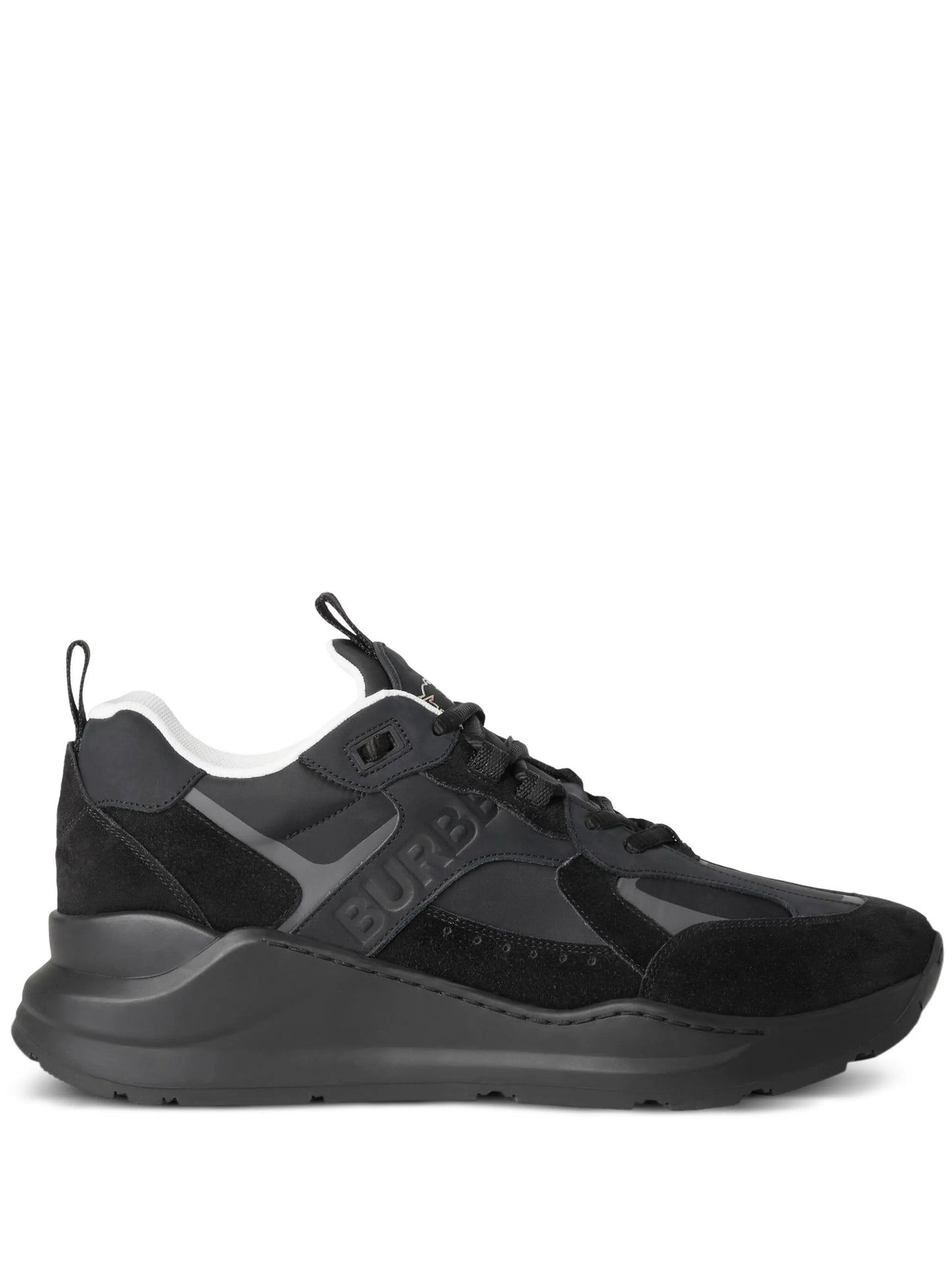 logo-debossed panelled sneakers