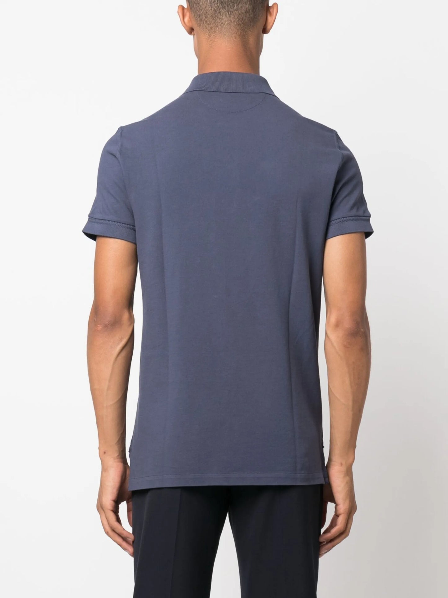 short-sleeved cotton polo shirt