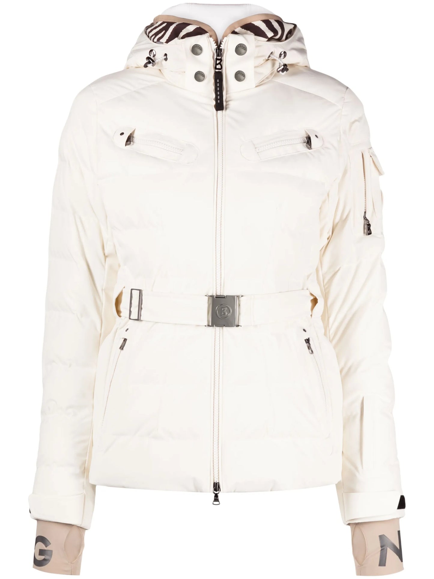 Ellya belted-waist ski jacket