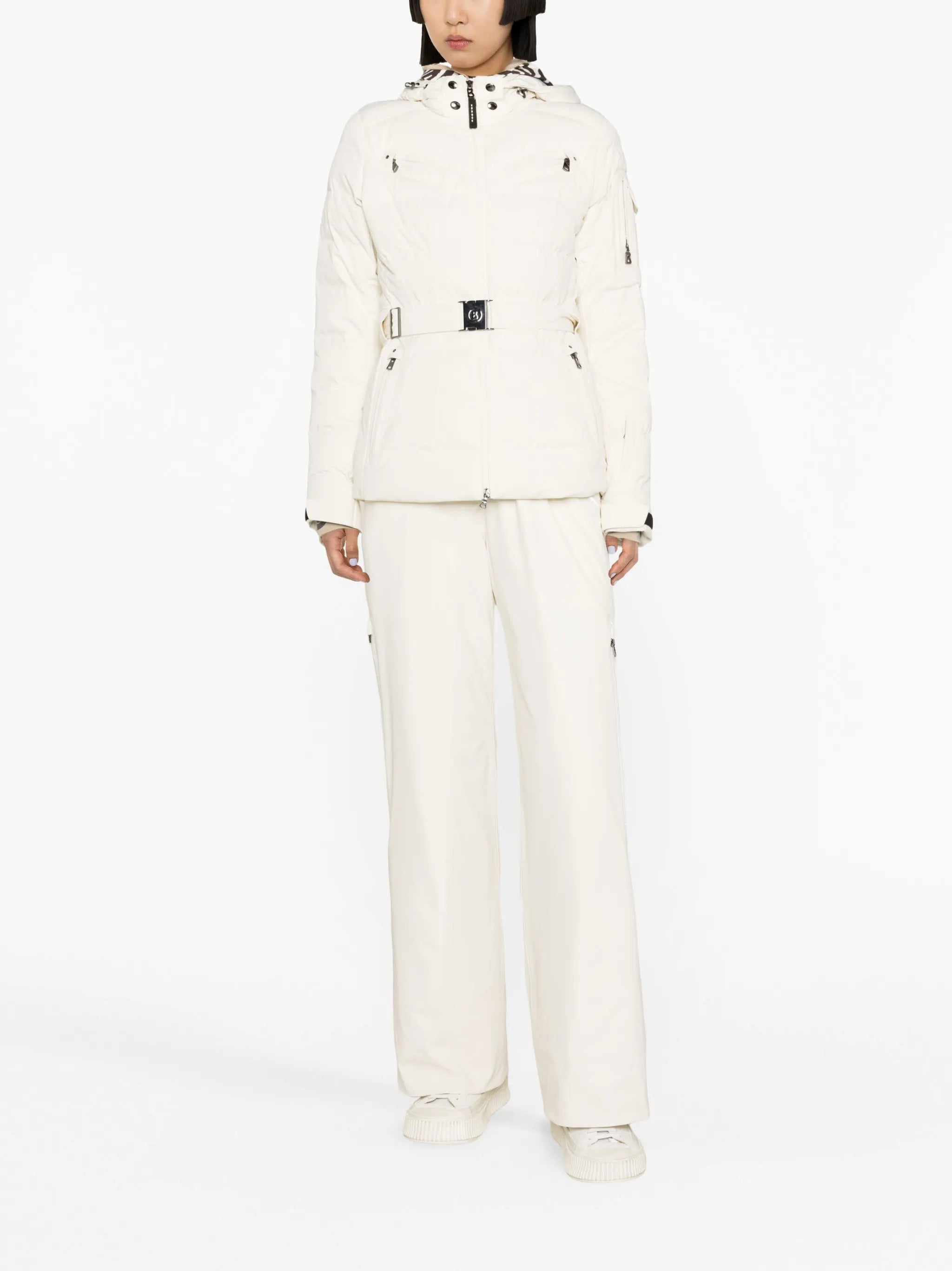 Ellya belted-waist ski jacket