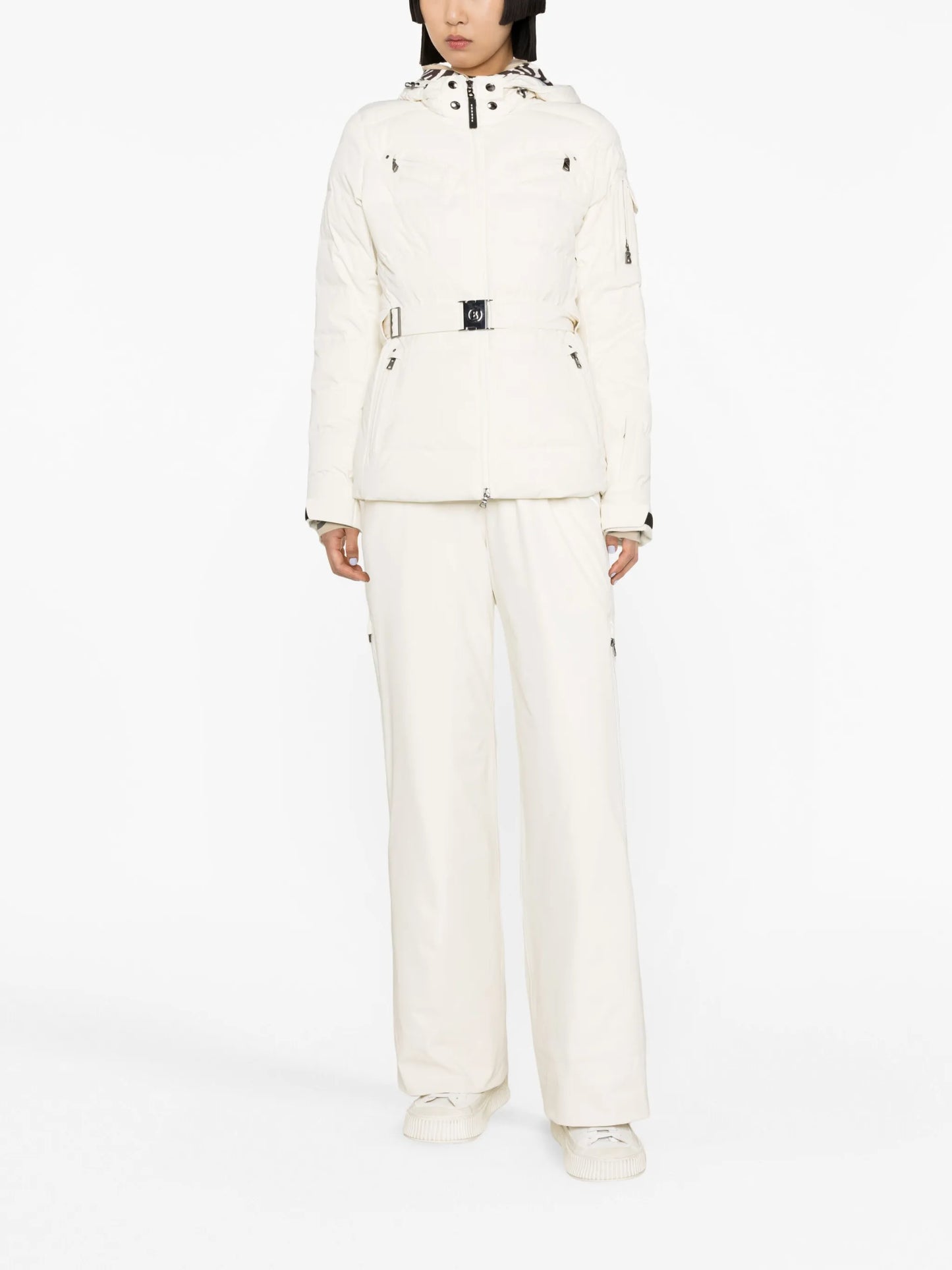 Ellya belted-waist ski jacket