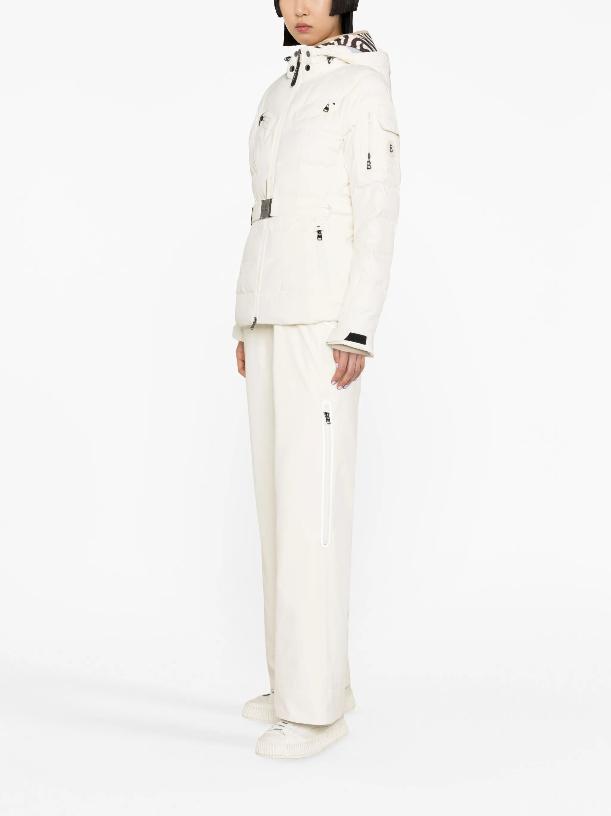 Ellya belted-waist ski jacket