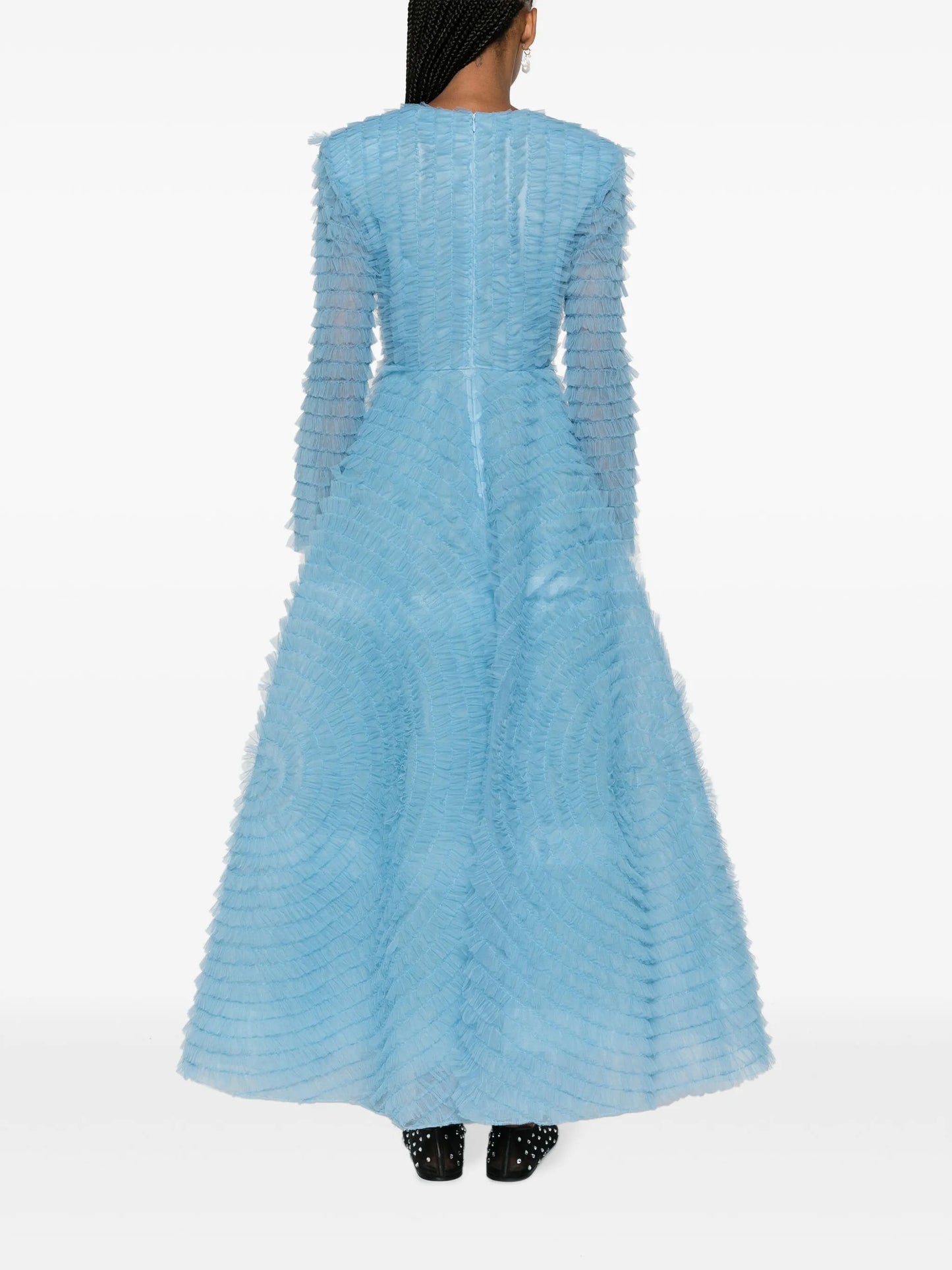 Allegra ruffled tulle gown