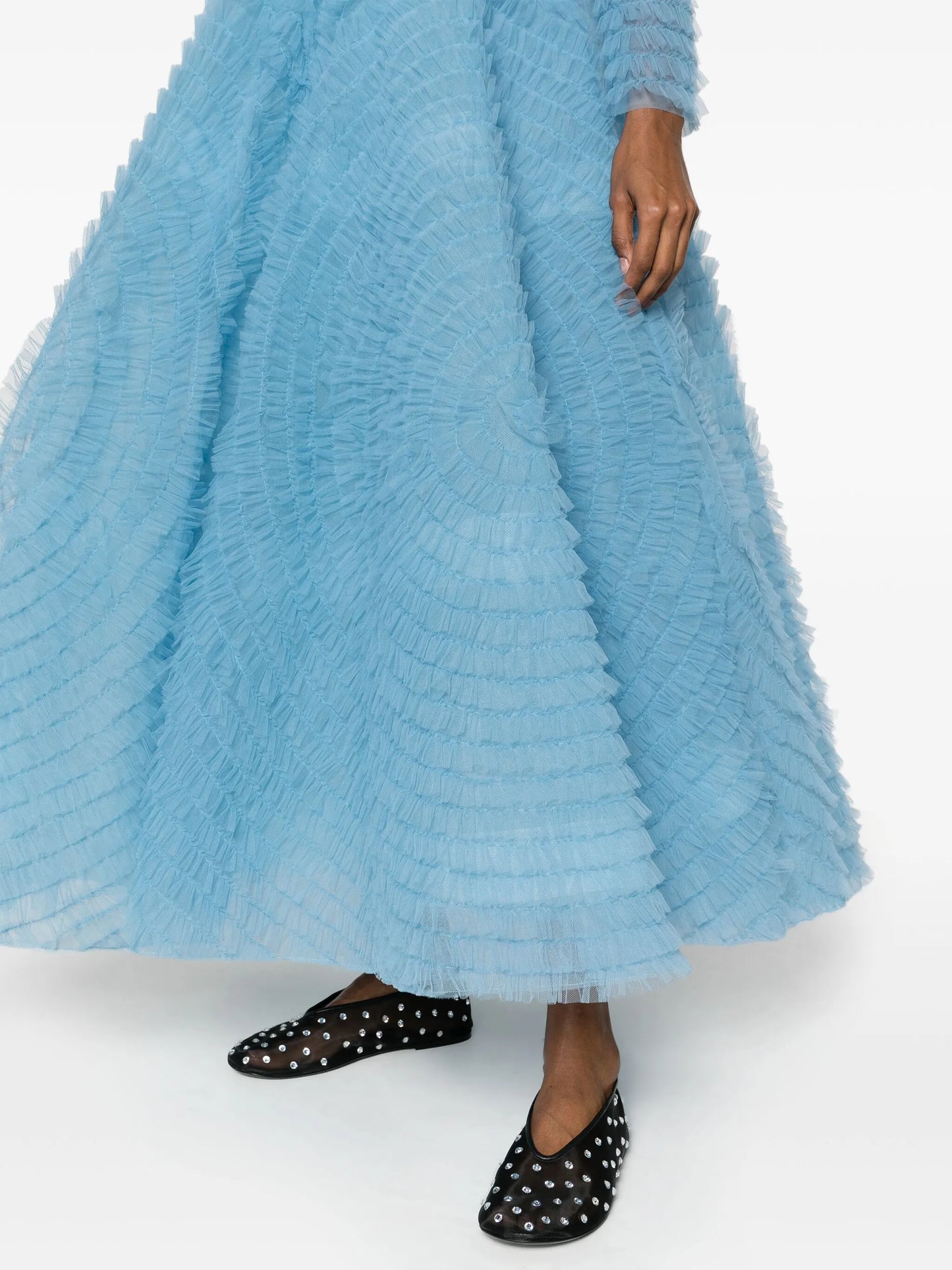Allegra ruffled tulle gown