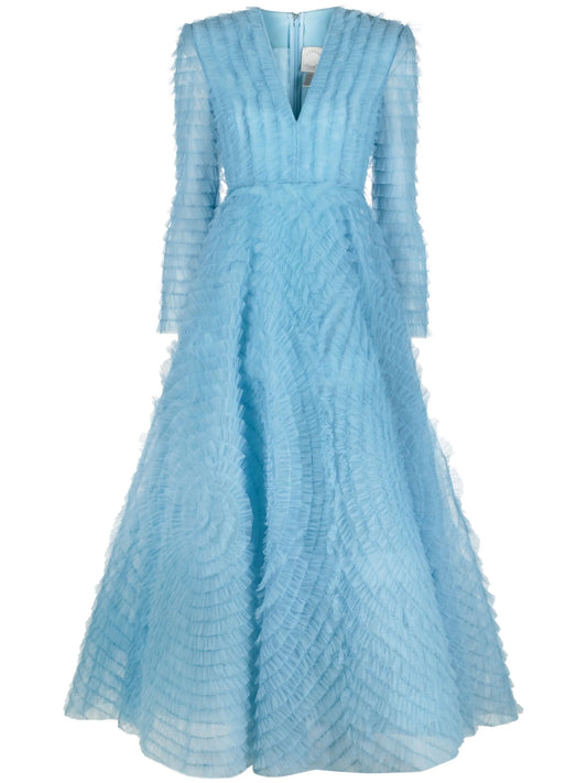 Allegra ruffled tulle gown