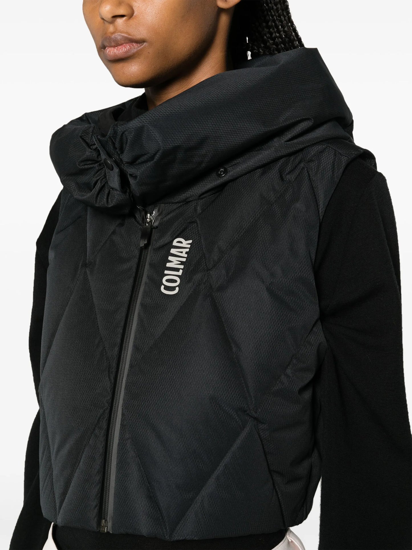 diamond-quilted padded gilet