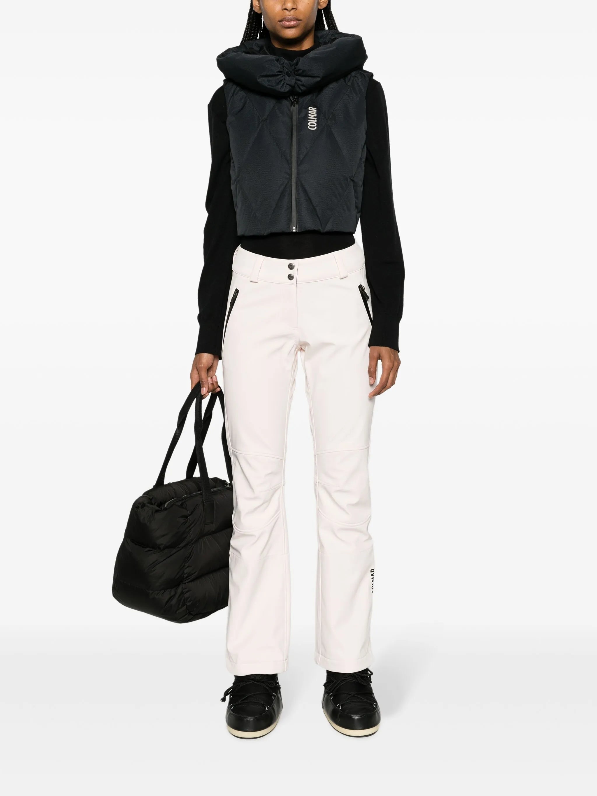 diamond-quilted padded gilet