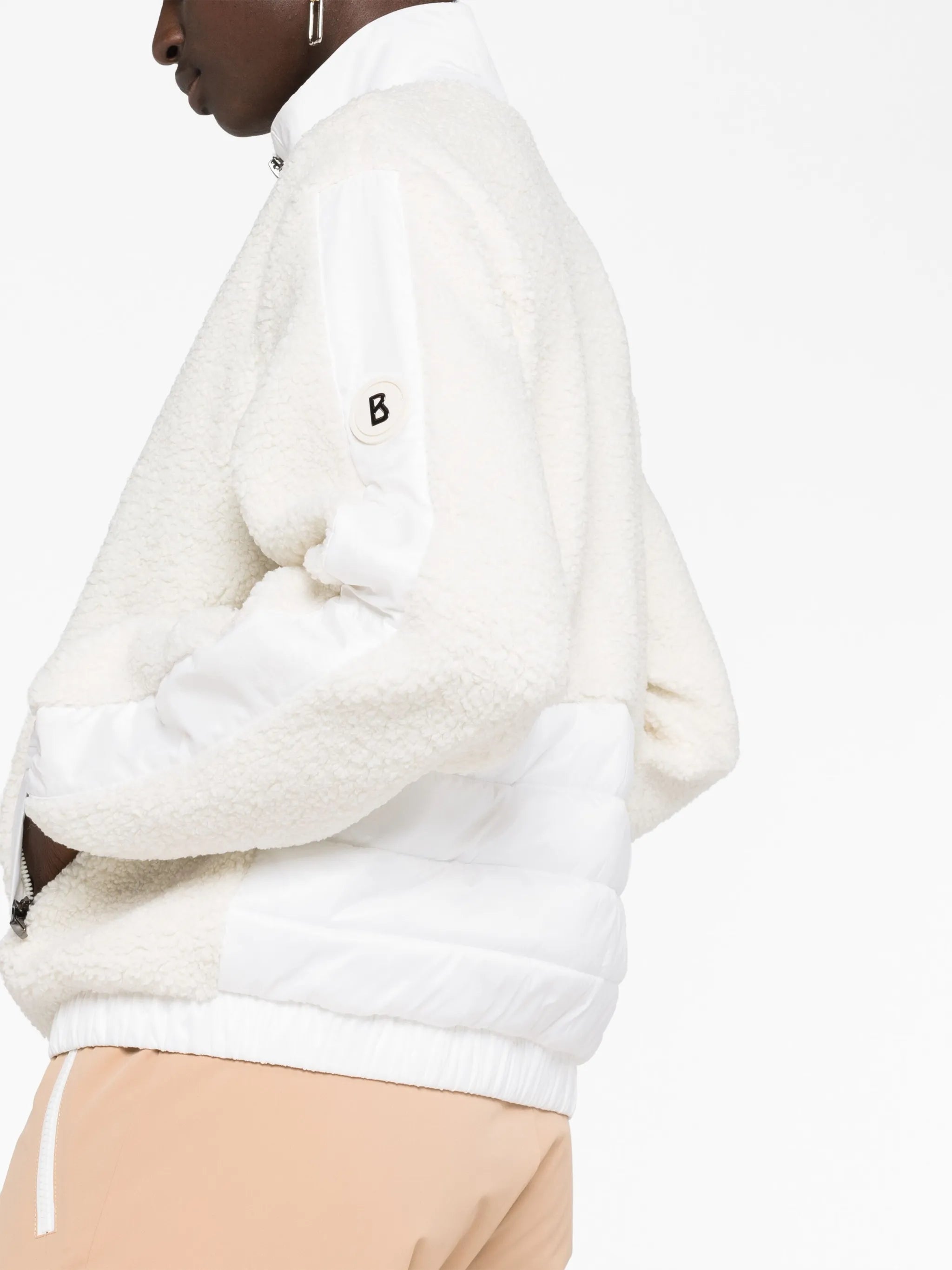 Emylia fleece-panels ski jacket