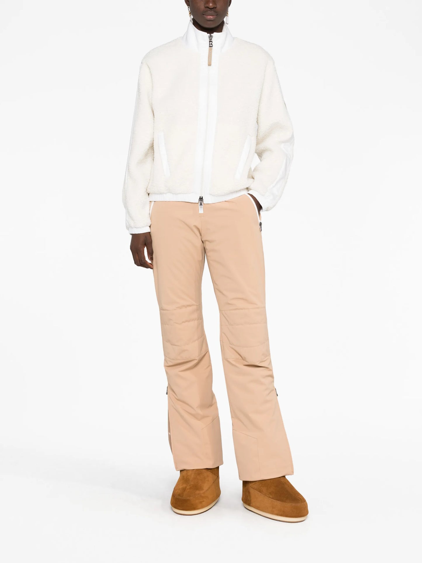 Emylia fleece-panels ski jacket