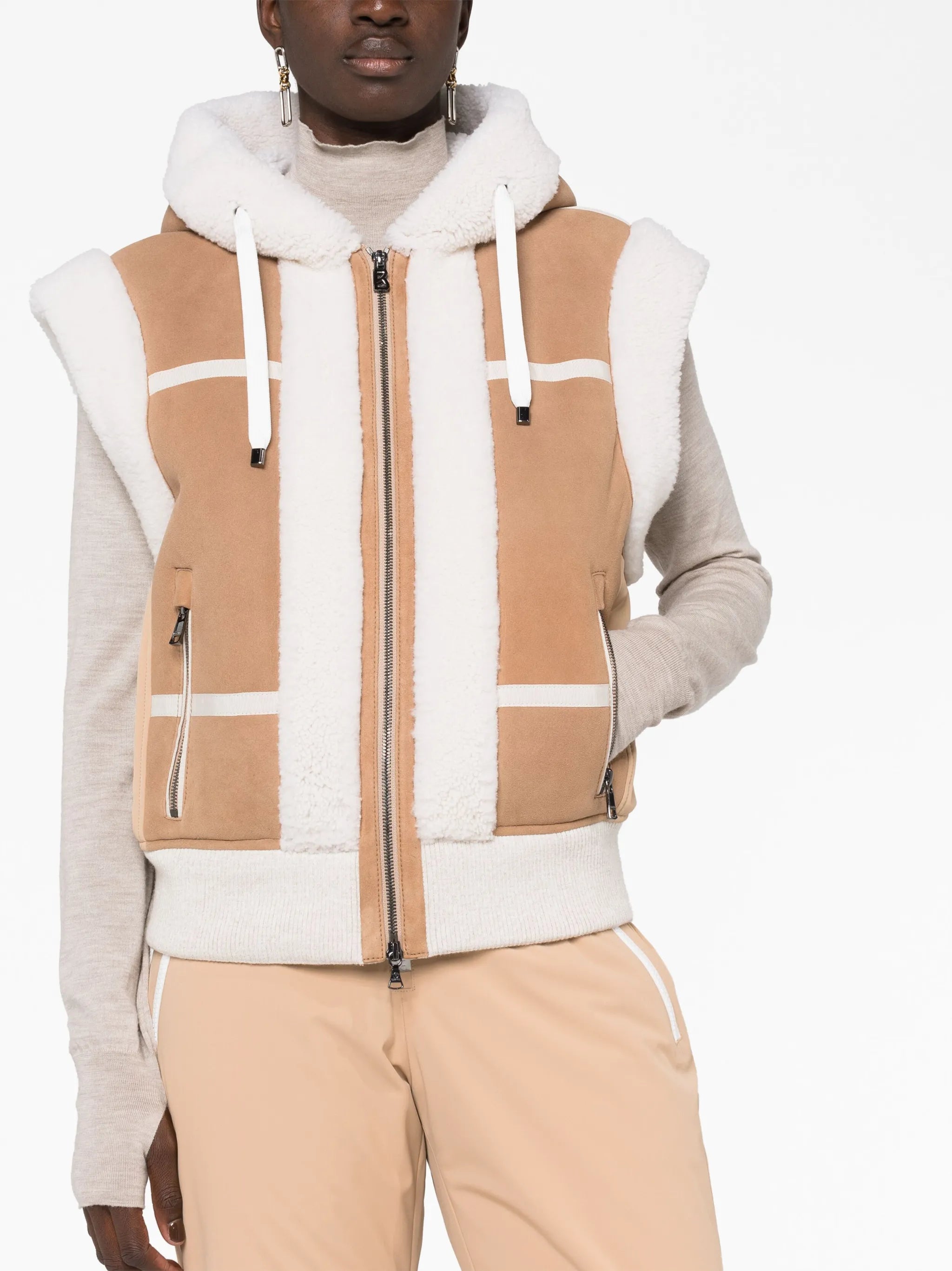 Feli hooded shearling gilet