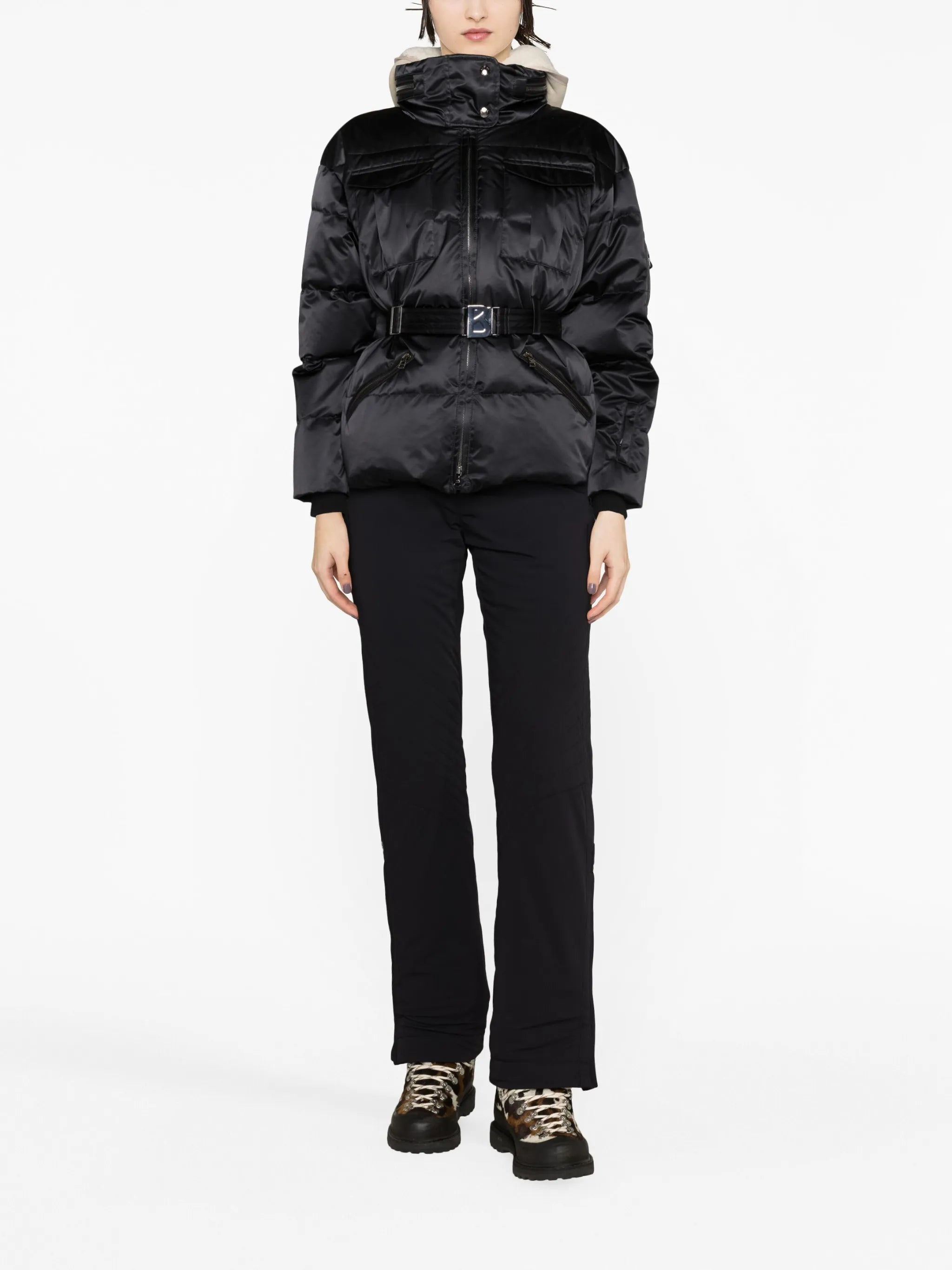 Adele belted padded ski jacket