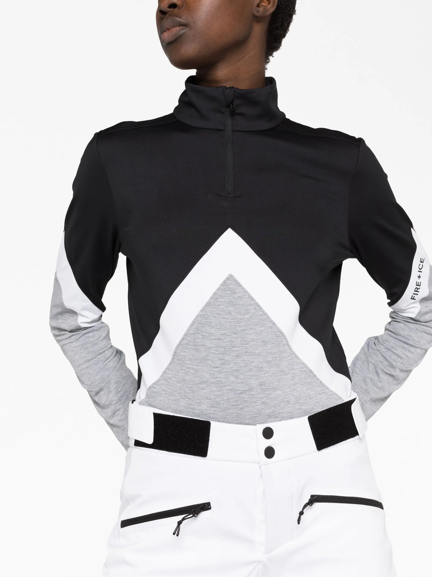 high-neck jumper