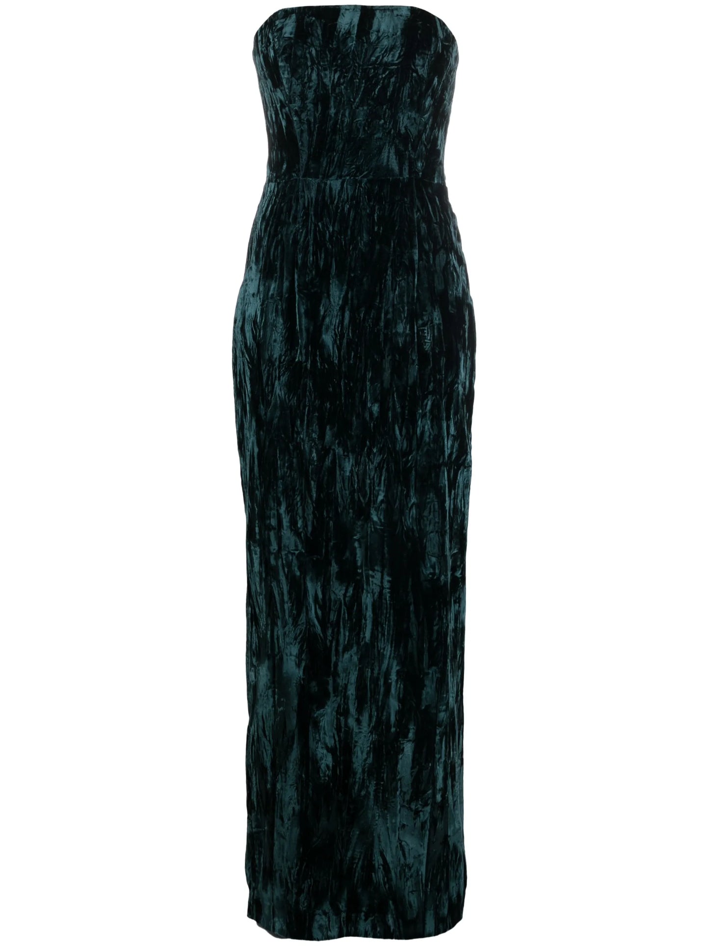 Samare velvet strapless gown