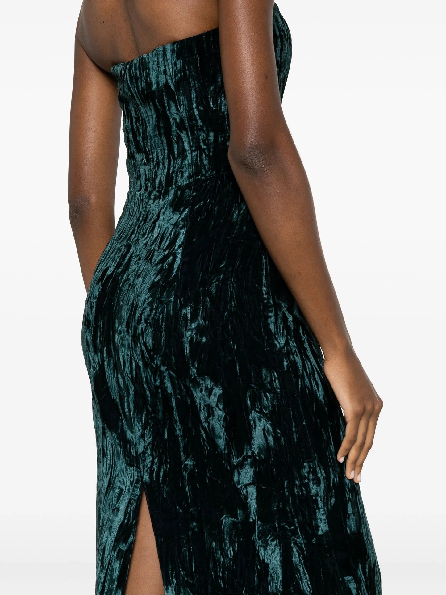 Samare velvet strapless gown