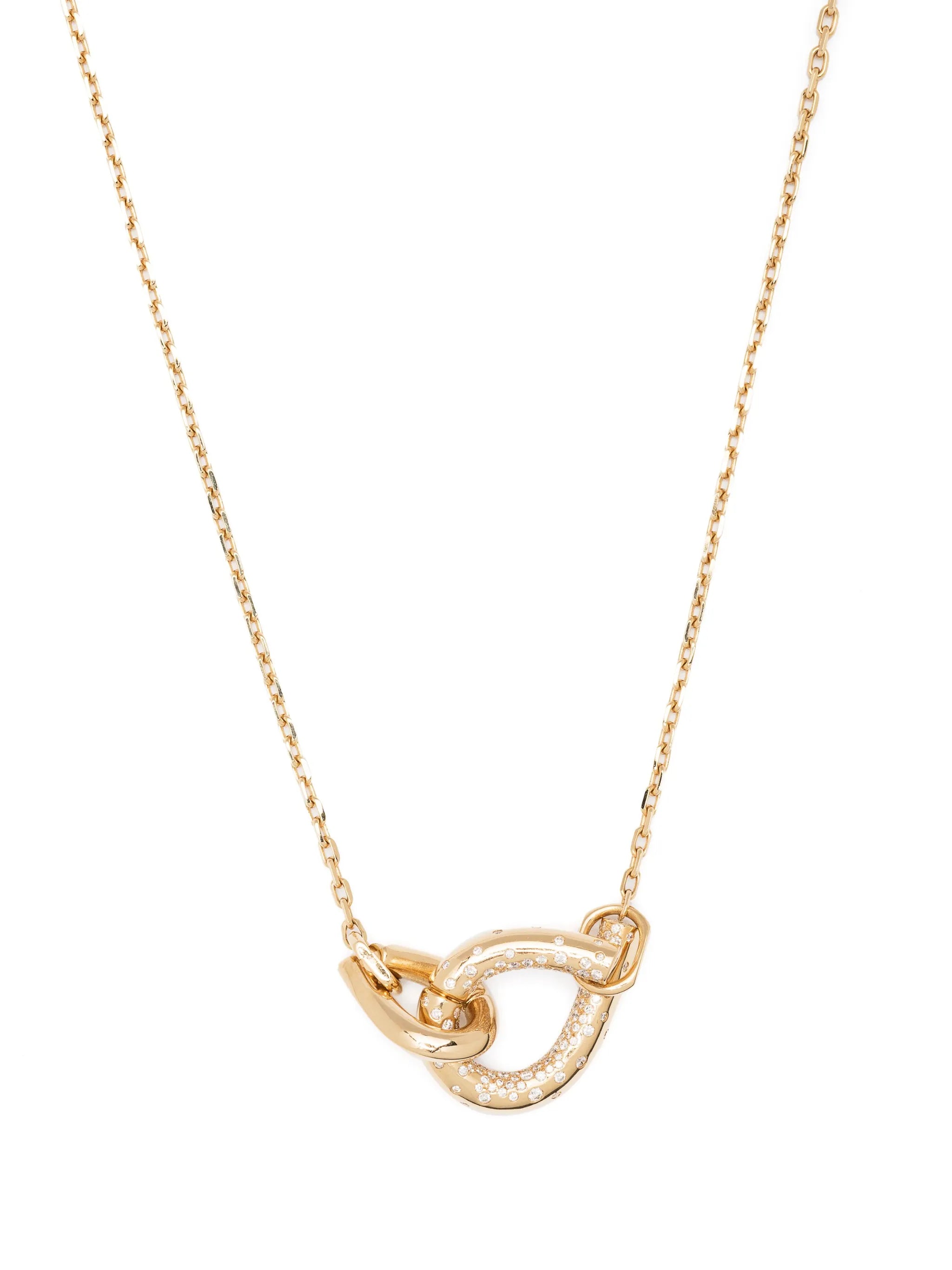 18kt yellow gold Oera diamond pendant necklace